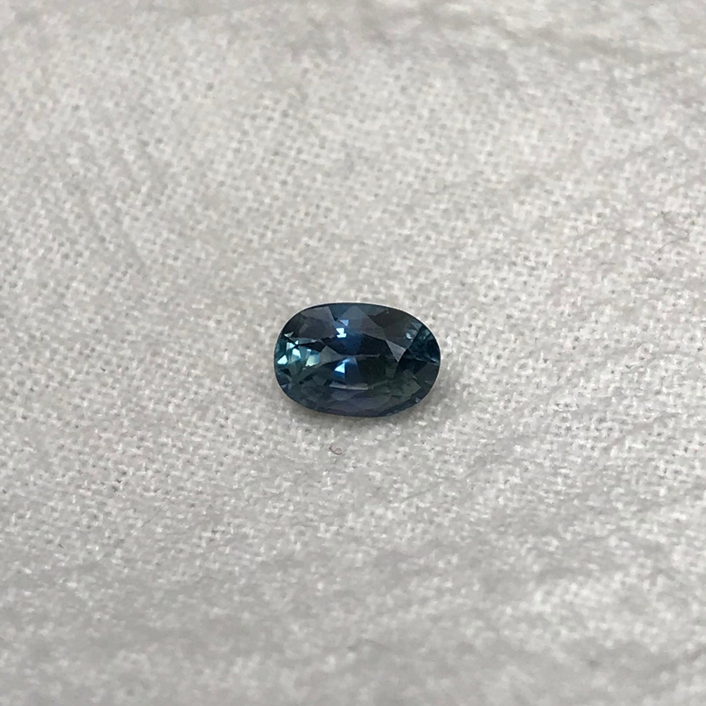 6x4mm Natural Blue Sapphire 0.73 Carats Oval Cut Heated, Greenish Blue, Faceted Loose Gemstone, US seller