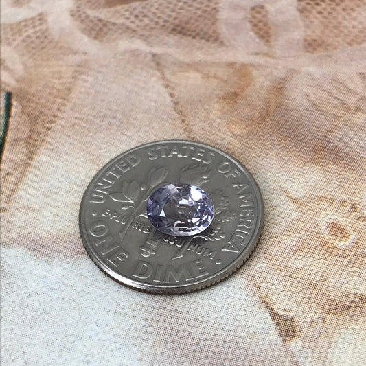 Natural Lavender Purple Sapphire 0.87 carat 6.3 x 4.8 mm Oval Cut, Faceted Loose Gemstone Light Purple Unmounted Gem
