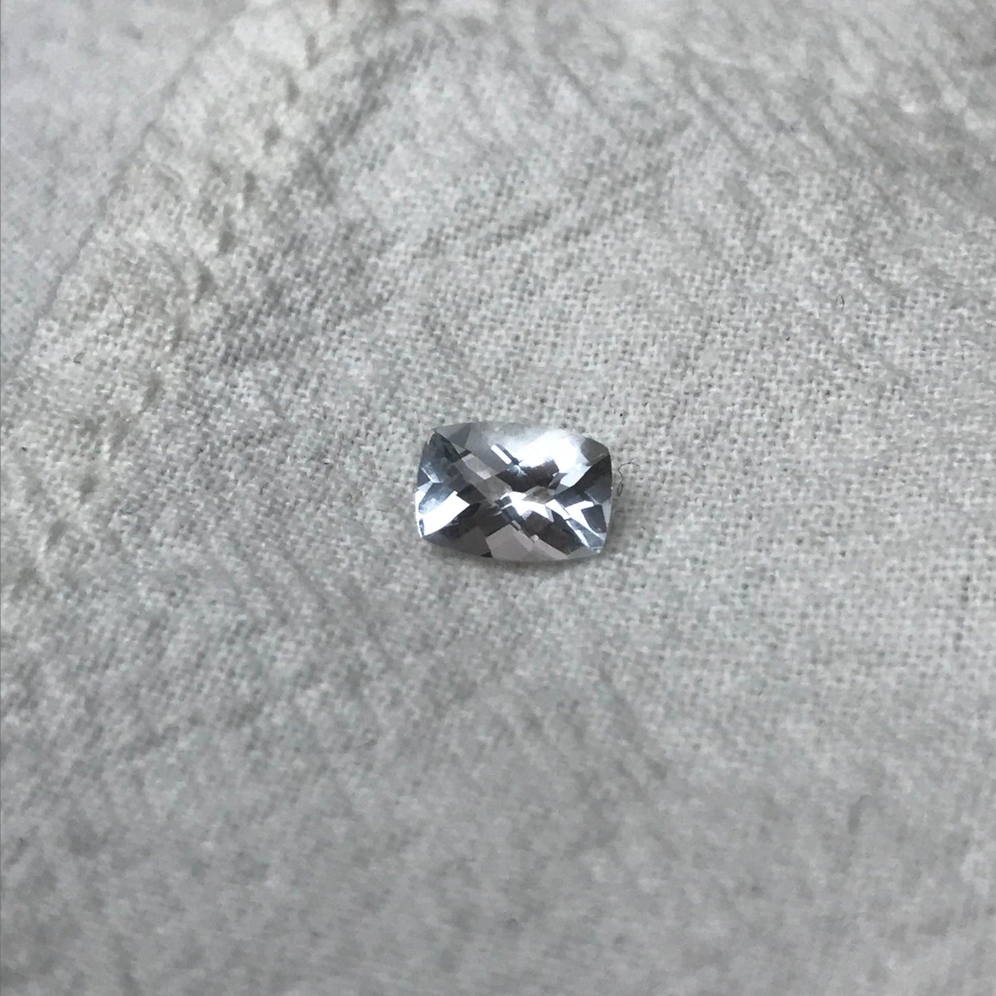 7x5mm Light Blue Aquamarine 0.79 carat Checker Rectangle Cushion Cut, Faceted Loose Gemstone