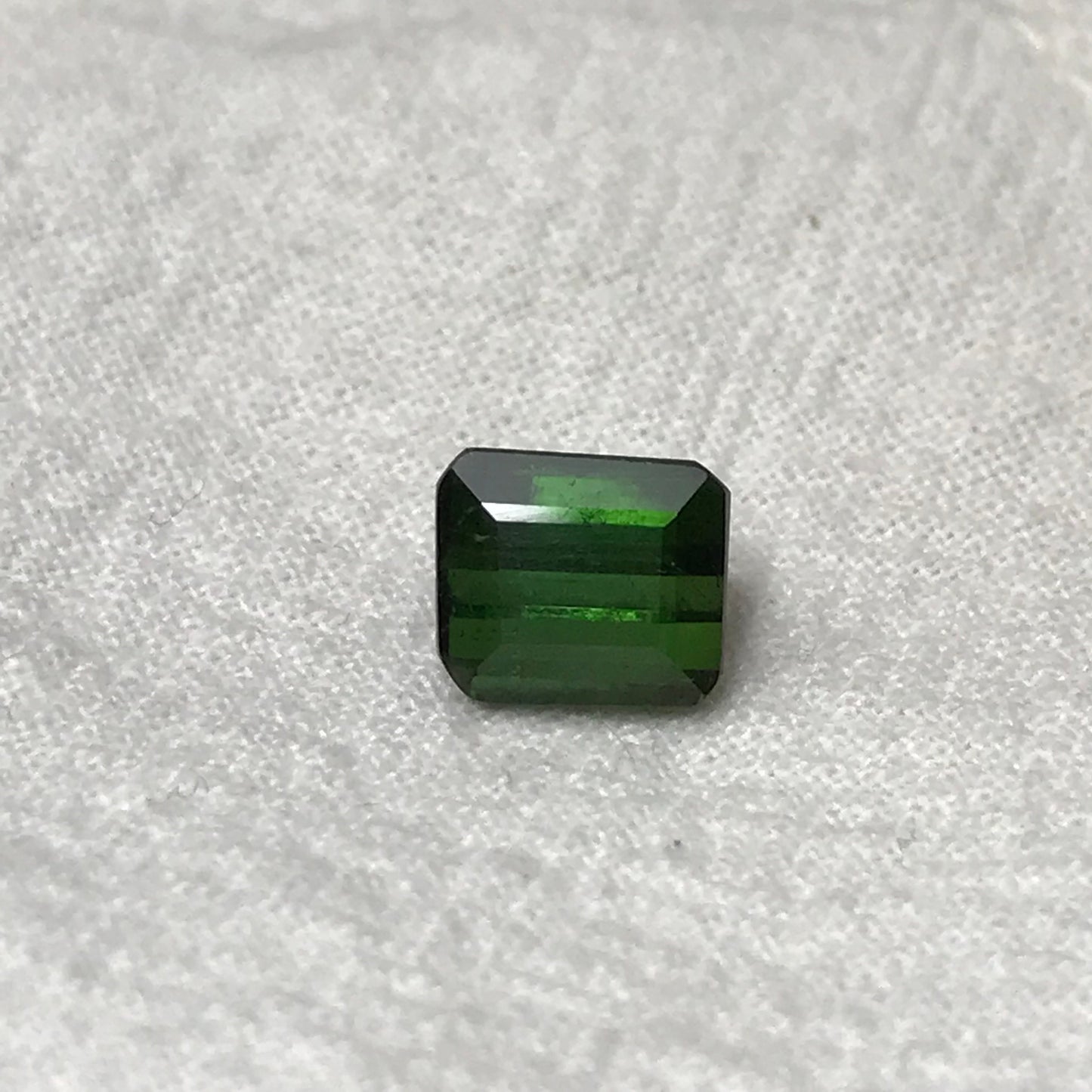 8x7mm Natural Green Tourmaline, 2.91 carat Rectangle Octagon Cut Faceted Loose Gemstone Earth Mined