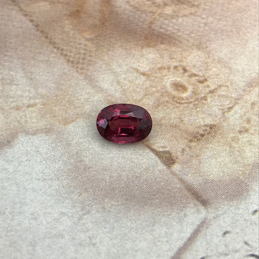Natural Rhodolite Garnet 1.09 carat Purplish Red Garnet 7x5mm Faceted Oval Cut Garnet Gem, Red Gemstone, Loose Gem, January Birthstone