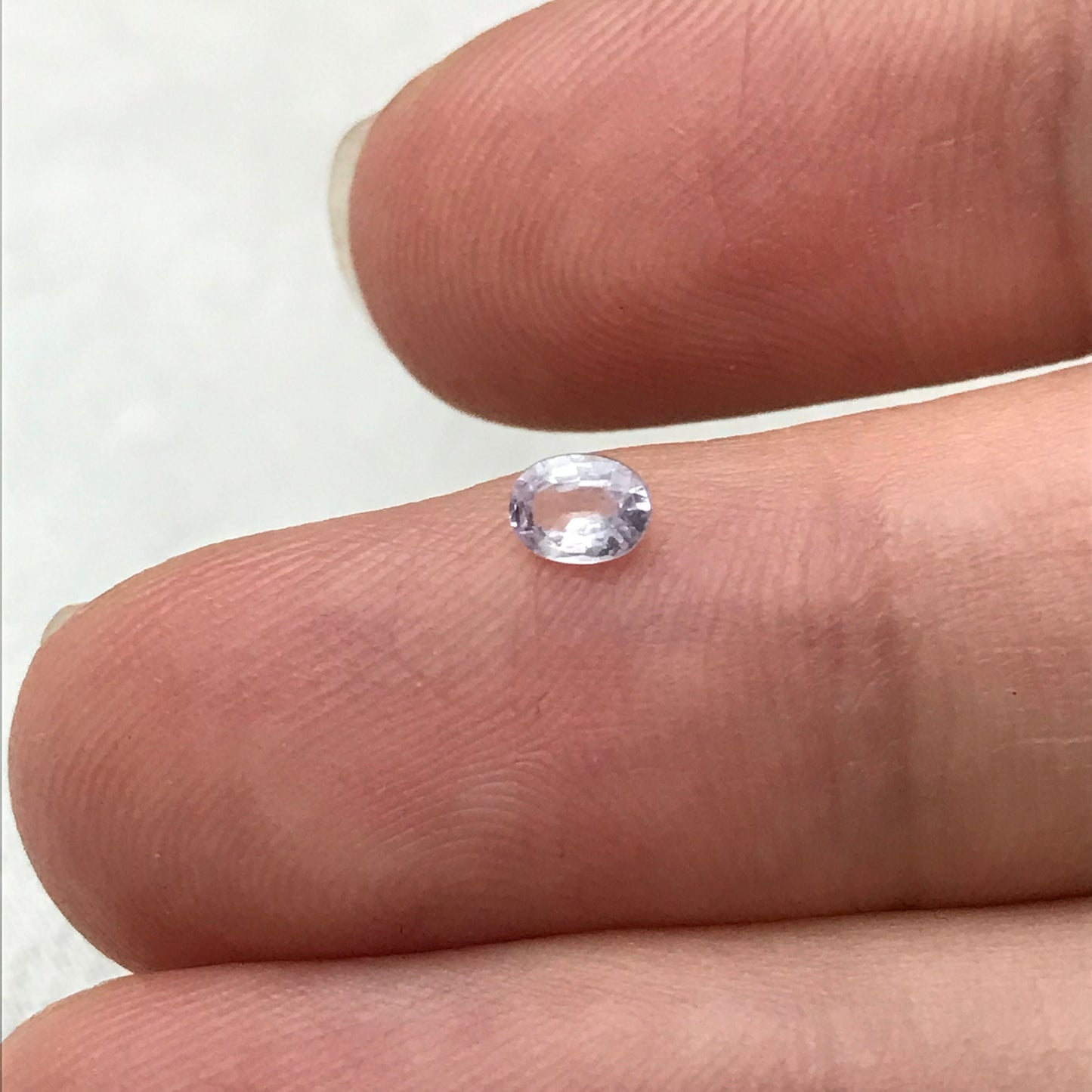 4x3mm Natural Light Pink Sapphire 0.21 Carats Oval Cut Faceted Loose Heated, Earth Mined Sapphire