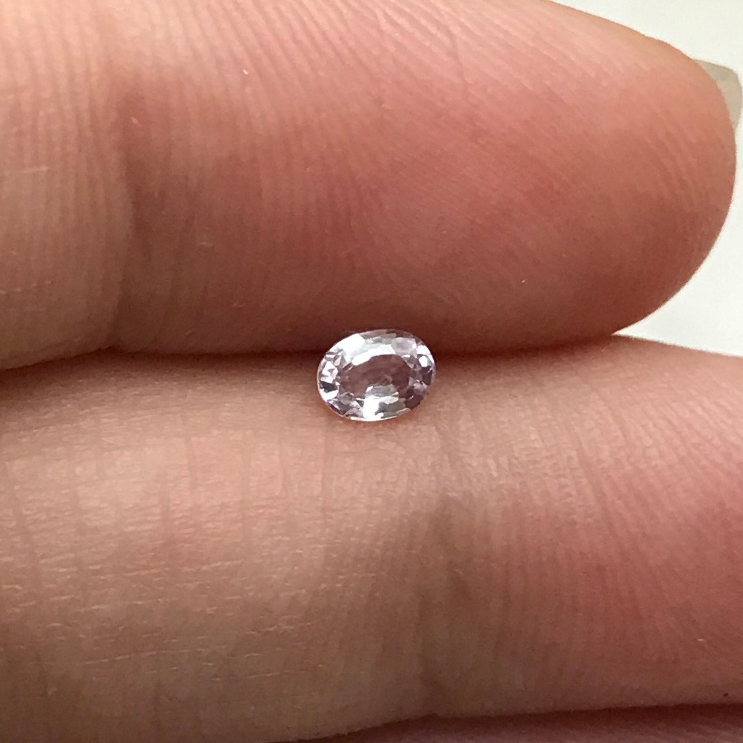 4x3mm Natural Light Pink Sapphire 0.21 Carats Oval Cut Faceted Loose Heated, Earth Mined Sapphire