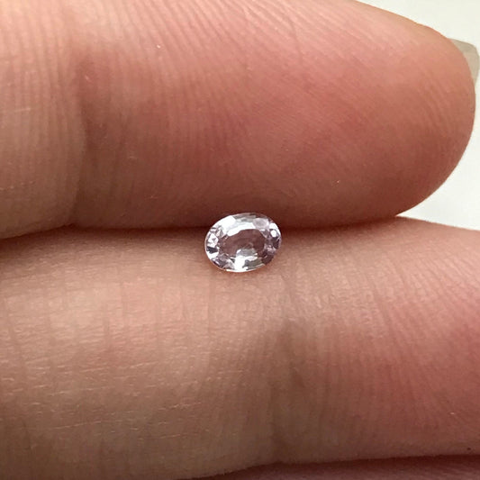 4x3mm Natural Light Pink Sapphire 0.21 Carats Oval Cut Faceted Loose Heated, Earth Mined Sapphire