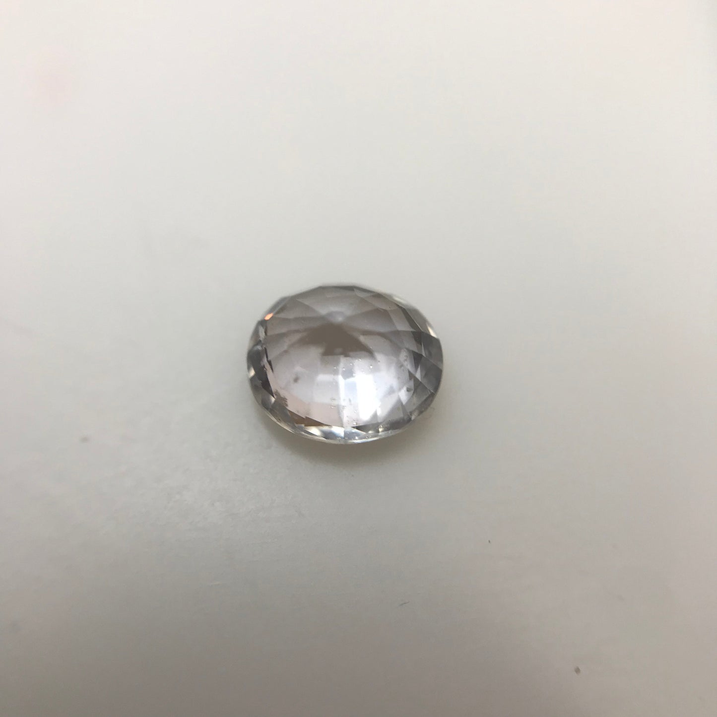 Faint Purple Natural Sapphire 0.85 carat 5.7x5mm Oval Cut, Faceted Loose Unheated Lightly Colored Silver Sapphire