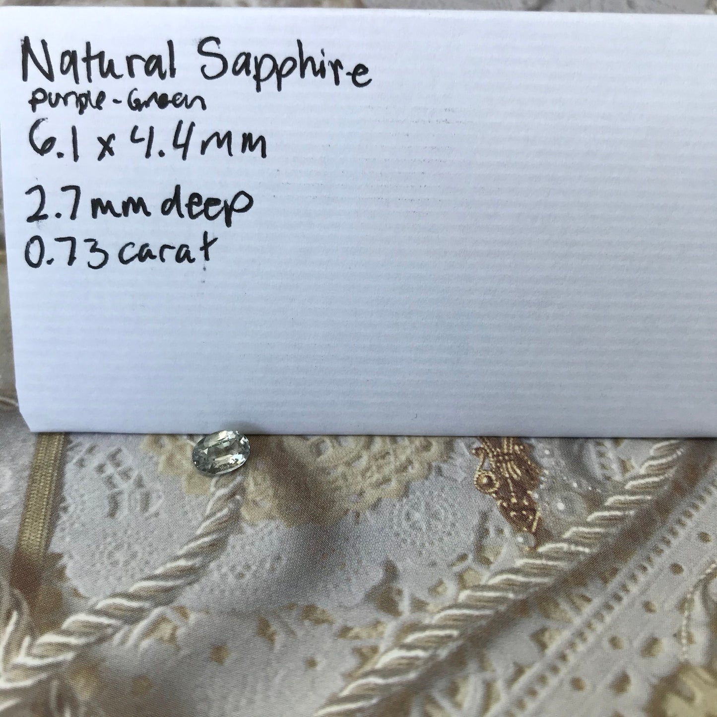 Color Change Natural Sapphire 6x4.4 mm Oval 0.73 Carat - Light Purple to Green Gemstone - Corundum Gem Faceted Loose Unmounted