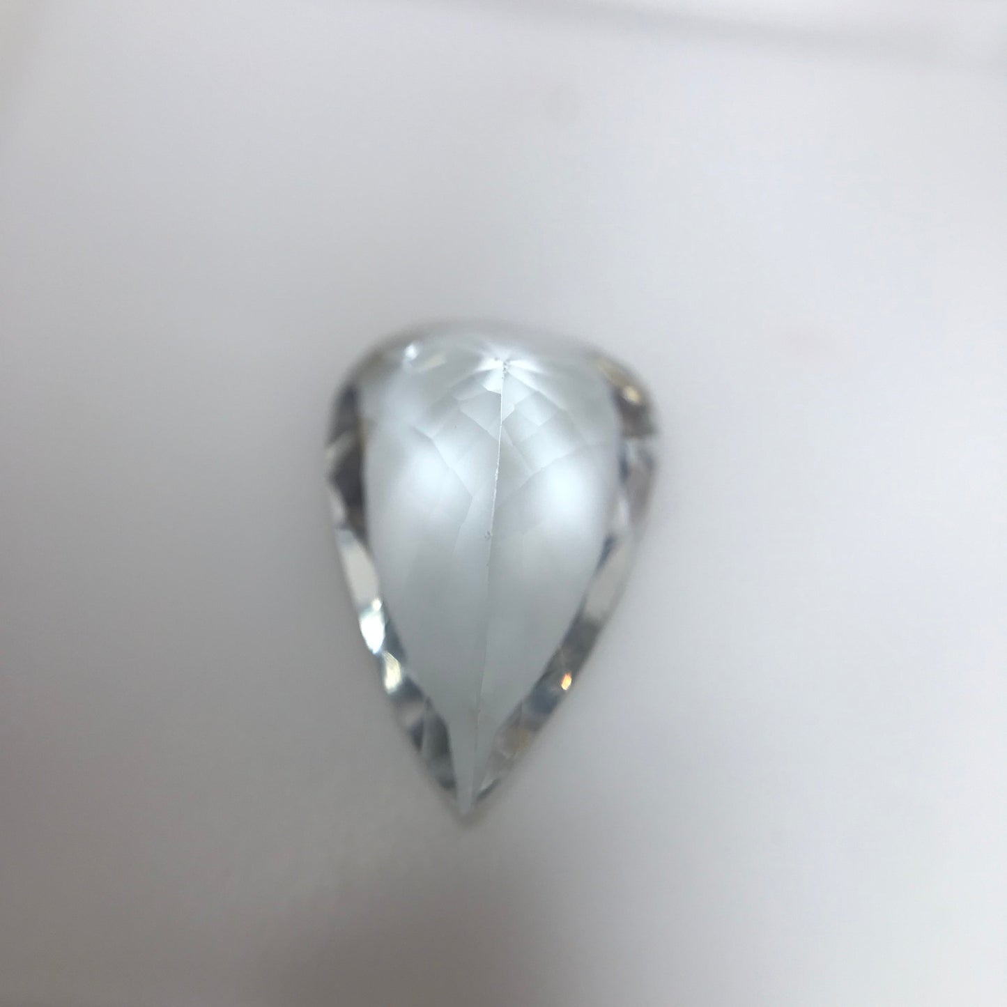 15x10mm Natural Aquamarine, 4.44 carat Light Blue Pear Cut Loose Faceted March Birthstone