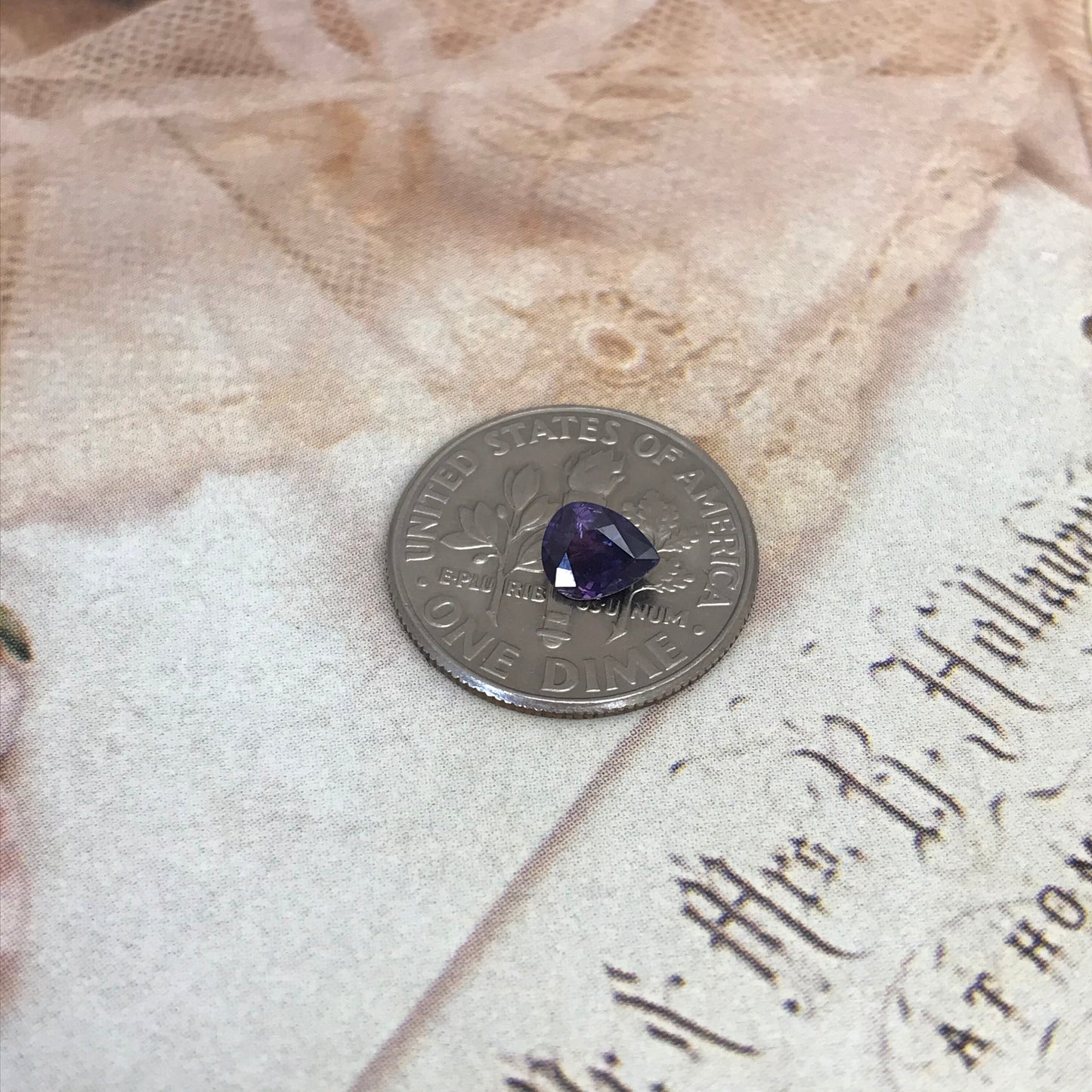 Natural Purple Sapphire 0.53 Carat 5.4x4.5mm Pear Tear Drop, Corundum Faceted Loose Unmounted Earth Mined Gemstone