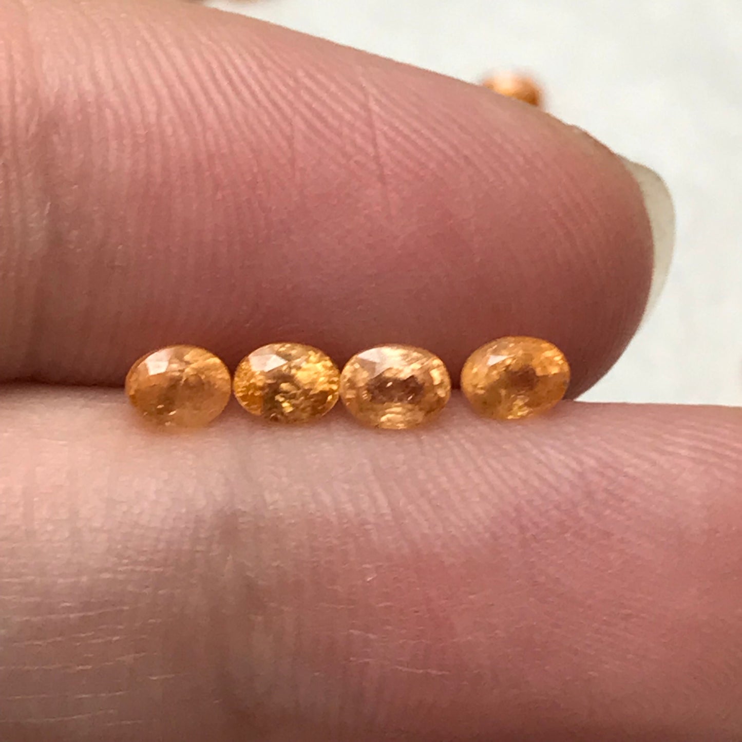 ONE- 4x3mm Orange Spessartite Garnet Oval Cut, Faceted Loose Unmounted Gemstone