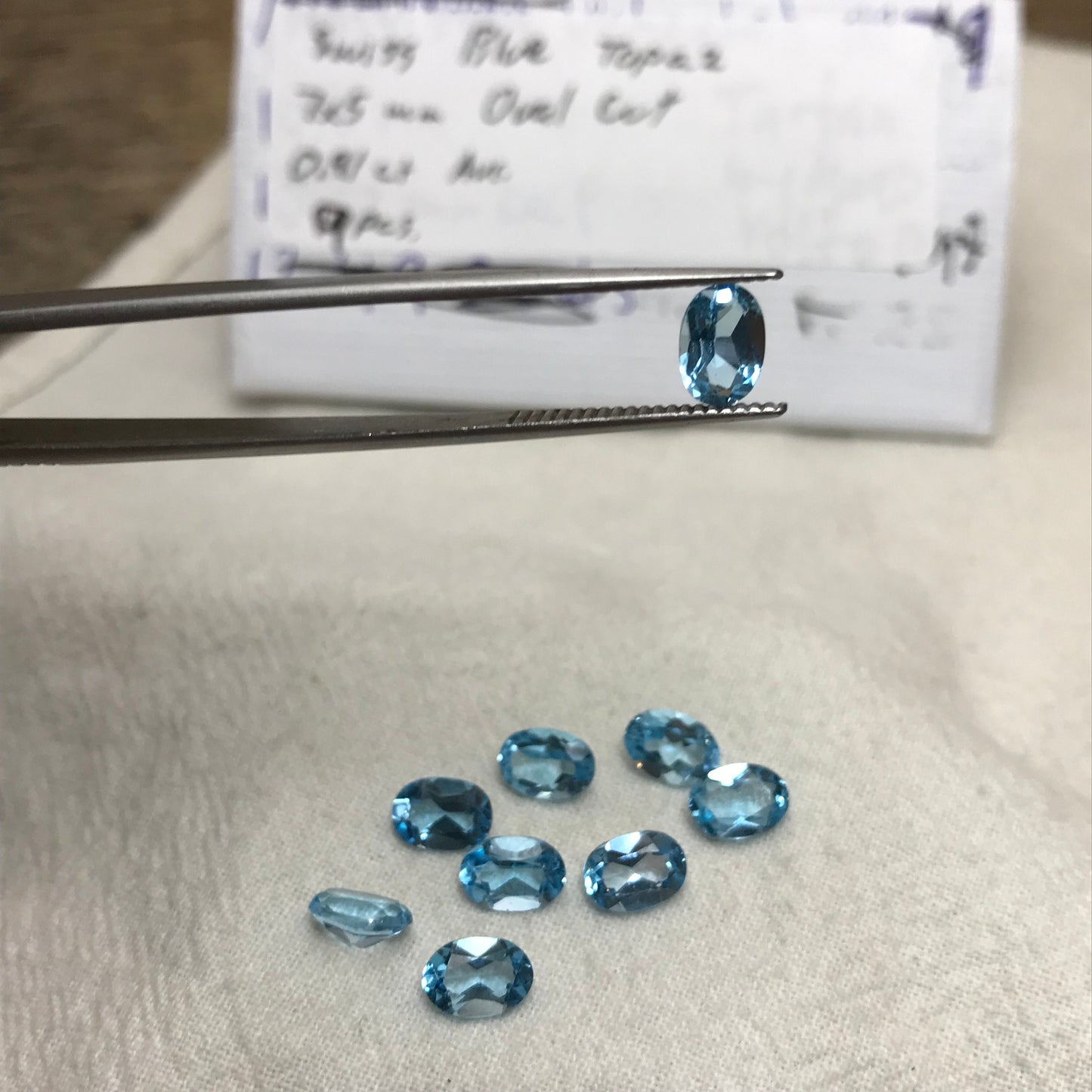 ONE- 7x5mm Blue Topaz Oval Cut, Faceted Loose Unmounted Gemstone