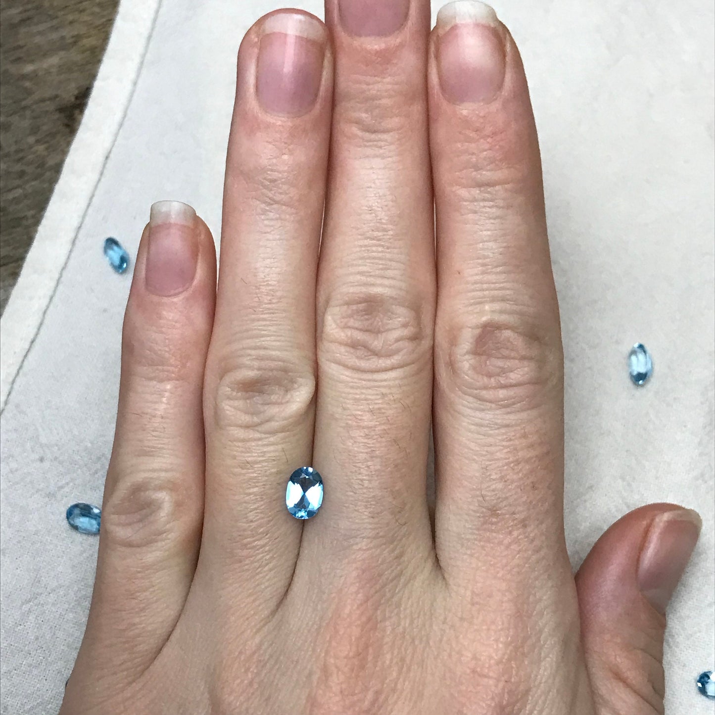 ONE- 7x5mm Blue Topaz Oval Cut, Faceted Loose Unmounted Gemstone