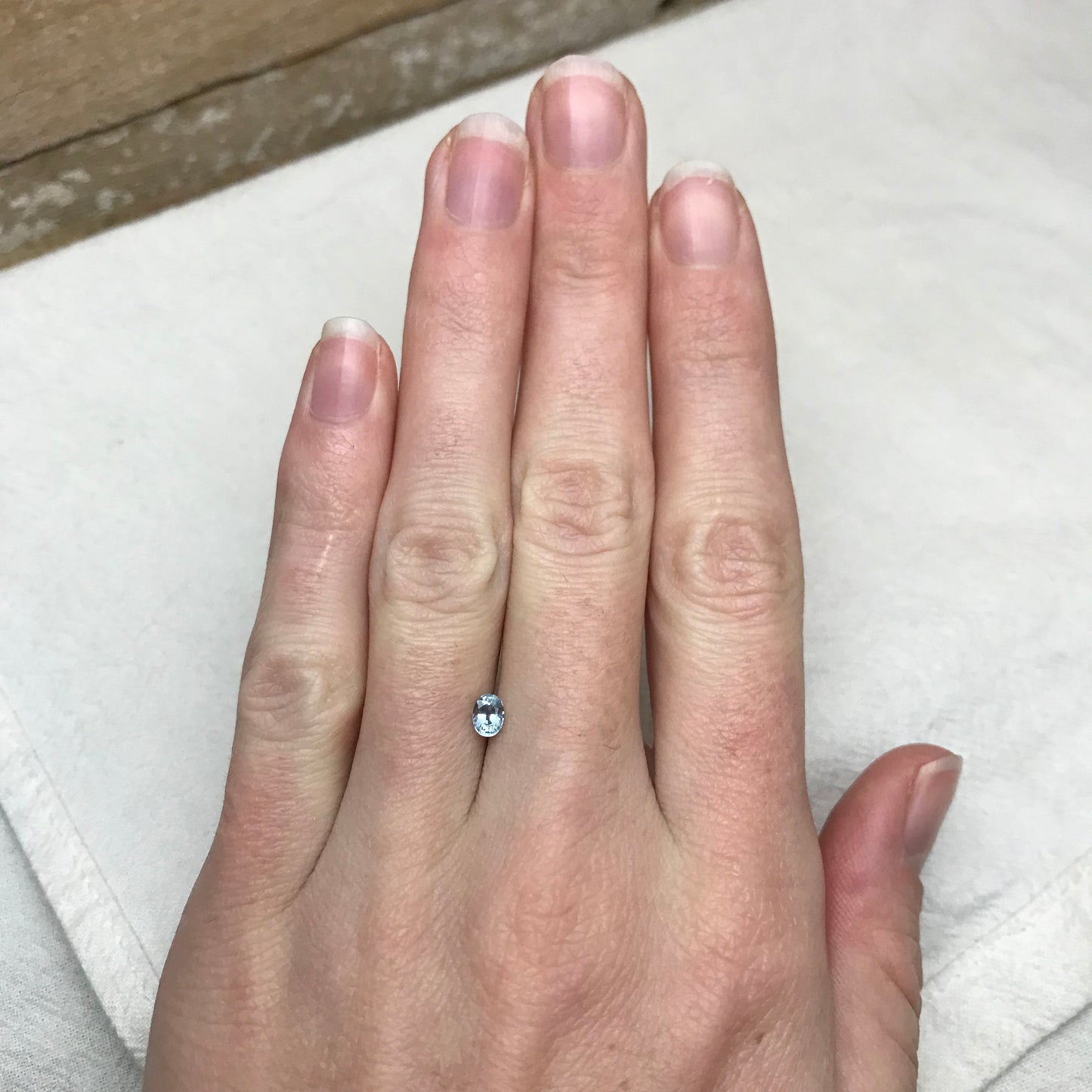 0.40 carat Natural Blue Sapphire 4.6x3.4mm Oval Cut, Heated, Faceted Loose Gemstone, Ice Sapphire, 4.5x3.5mm