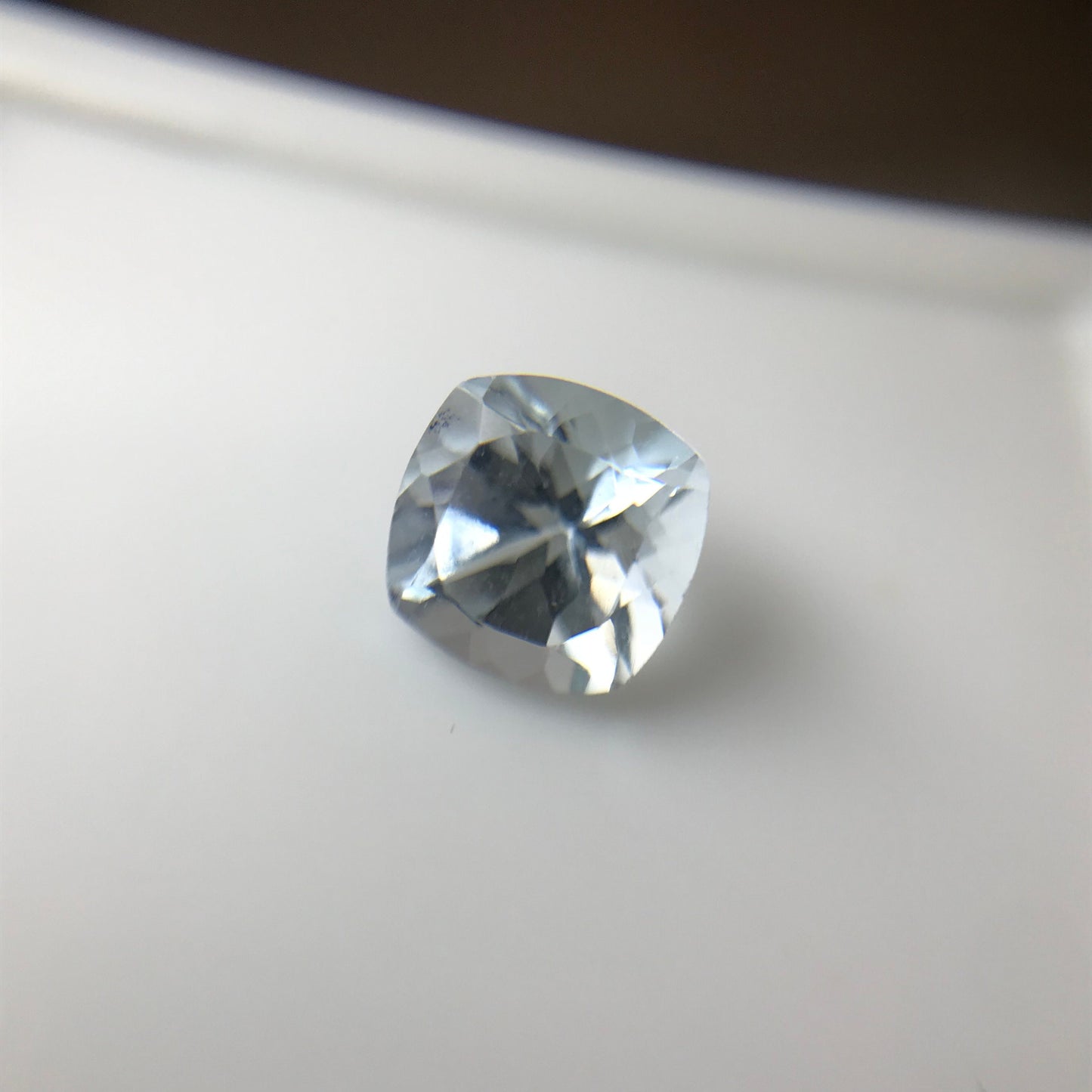 5mm Light Blue Aquamarine 0.58 carat  Square Cushion Cut, Unmounted Faceted Loose Gemstone for Jewelry Setting