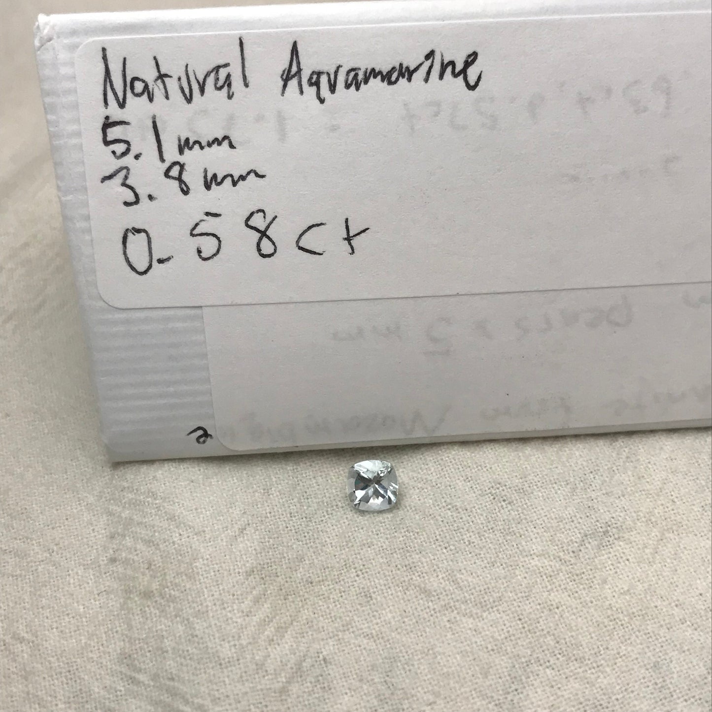 5mm Light Blue Aquamarine 0.58 carat  Square Cushion Cut, Unmounted Faceted Loose Gemstone for Jewelry Setting