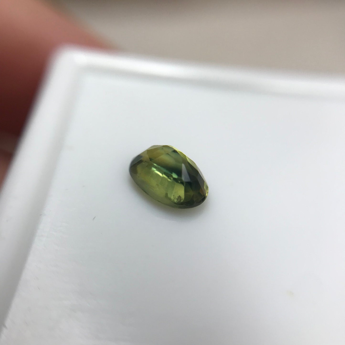 6x4mm BE Treated Natural Green Sapphire 0.68 Carat, BERYLLIUM TREATED, Faceted Loose, Gemstone Earth Mined Gem