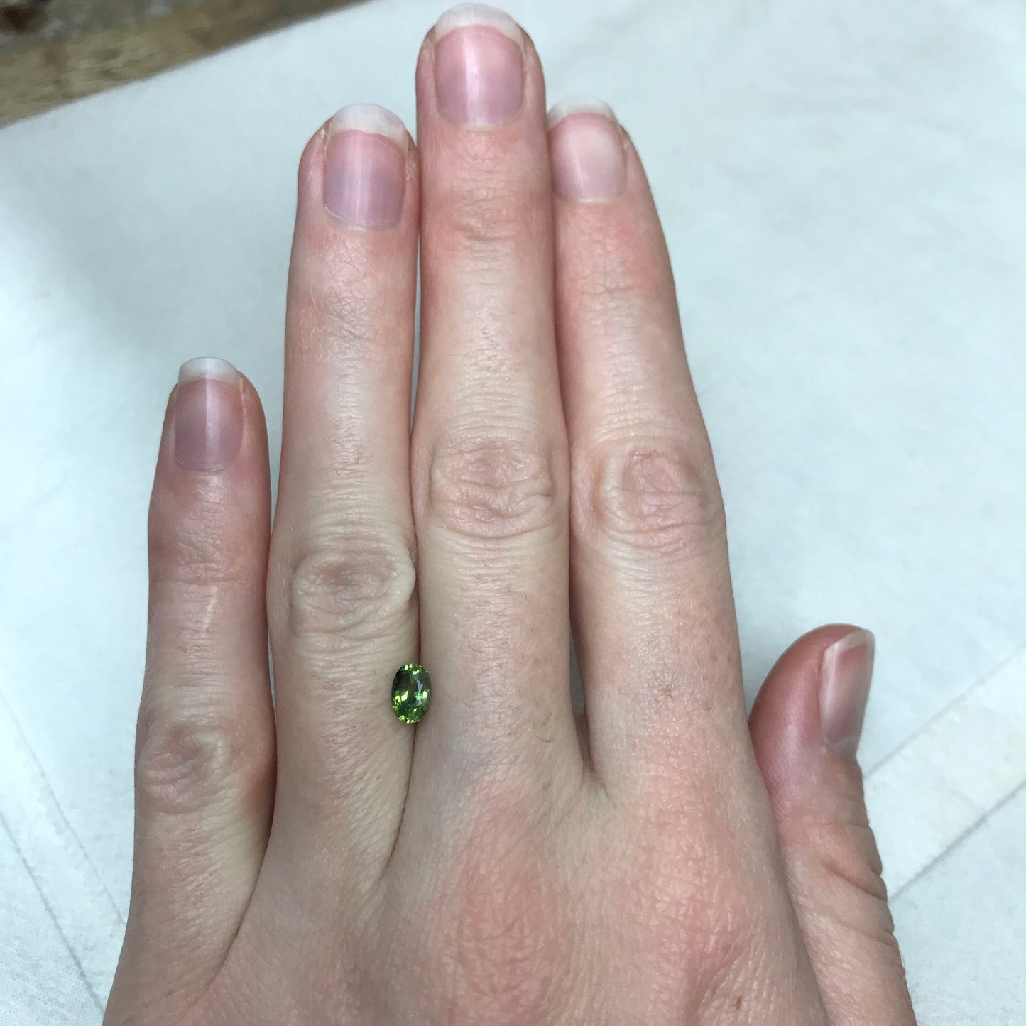 6x4mm BE Treated Natural Green Sapphire 0.68 Carat, BERYLLIUM TREATED, Faceted Loose, Gemstone Earth Mined Gem