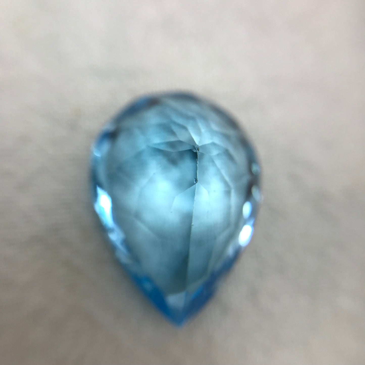 20x15mm Blue Topaz Pear Cut, 18.85 carat Loose Faceted Gem, Natural Topaz, Sky Blue