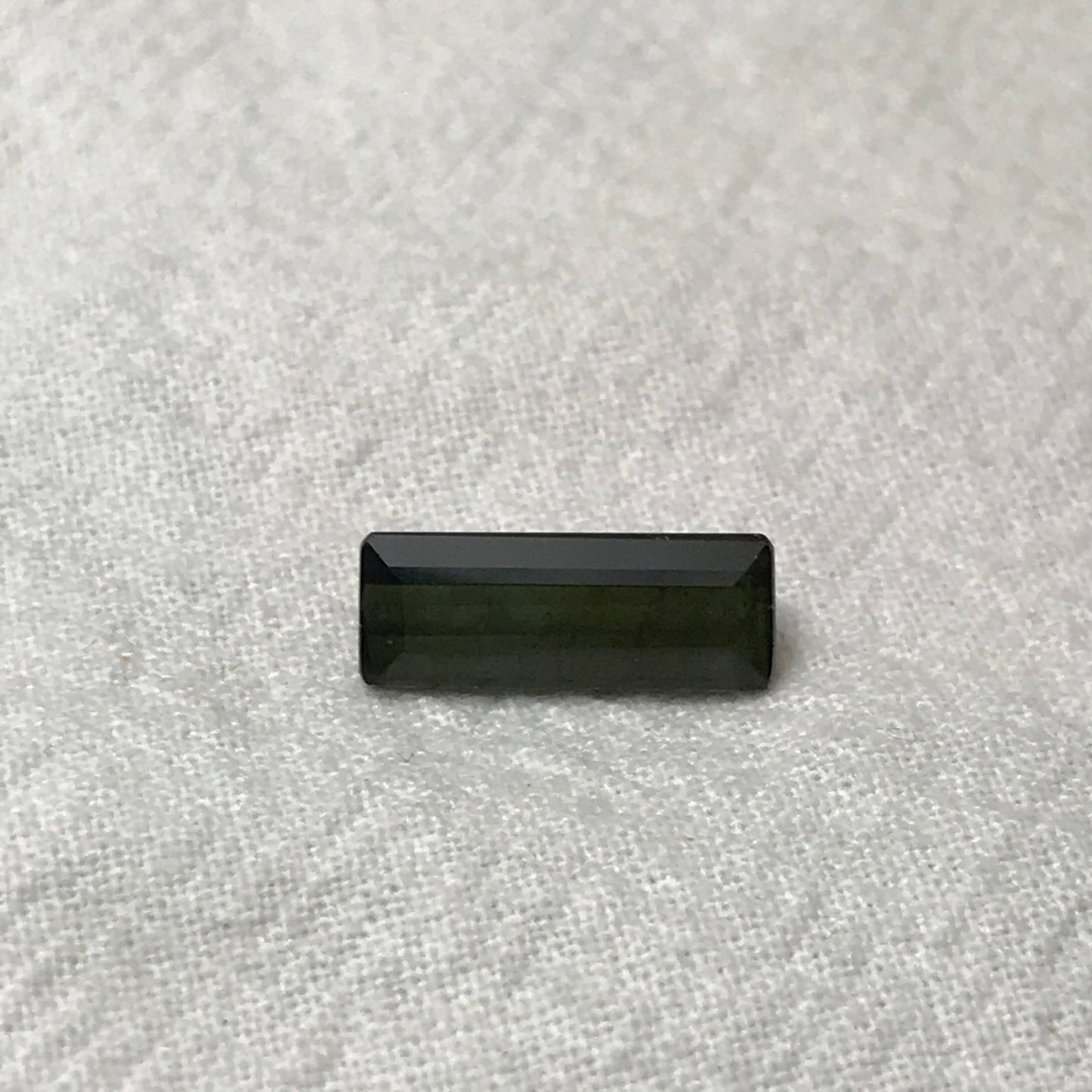 3.51 ct Natural Dark Green Tourmaline 14x5.3mm Long Octagon Cut Faceted Loose Gemstone