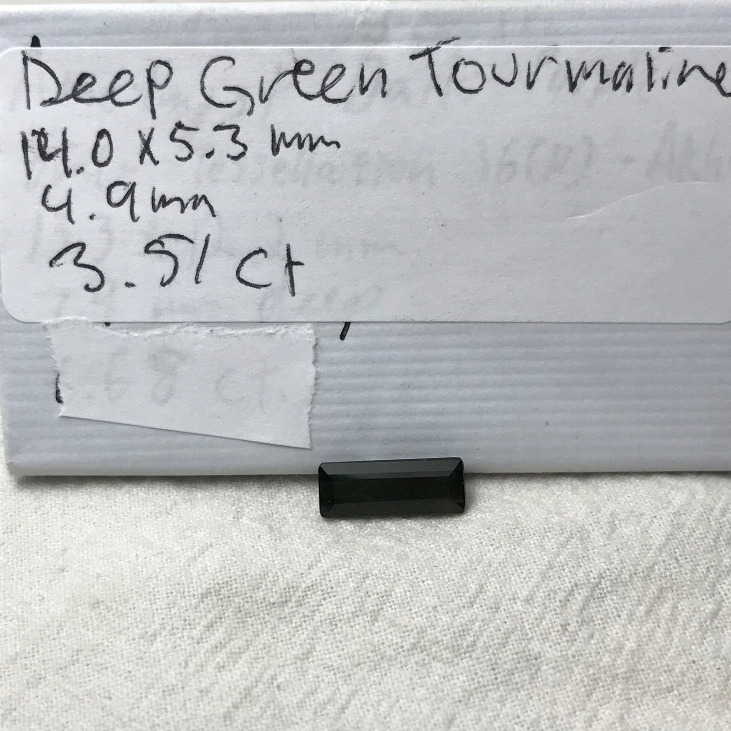 3.51 ct Natural Dark Green Tourmaline 14x5.3mm Long Octagon Cut Faceted Loose Gemstone