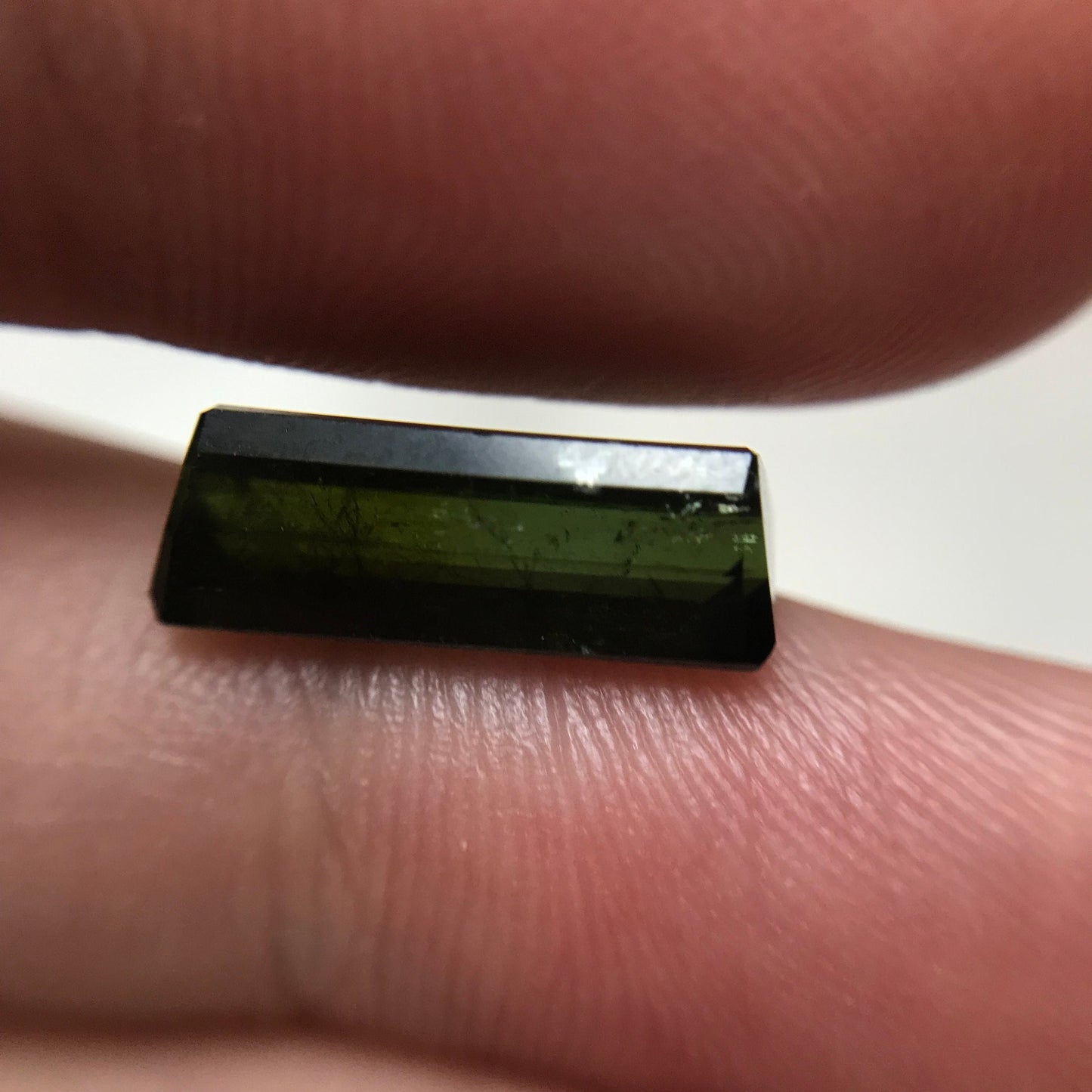3.51 ct Natural Dark Green Tourmaline 14x5.3mm Long Octagon Cut Faceted Loose Gemstone