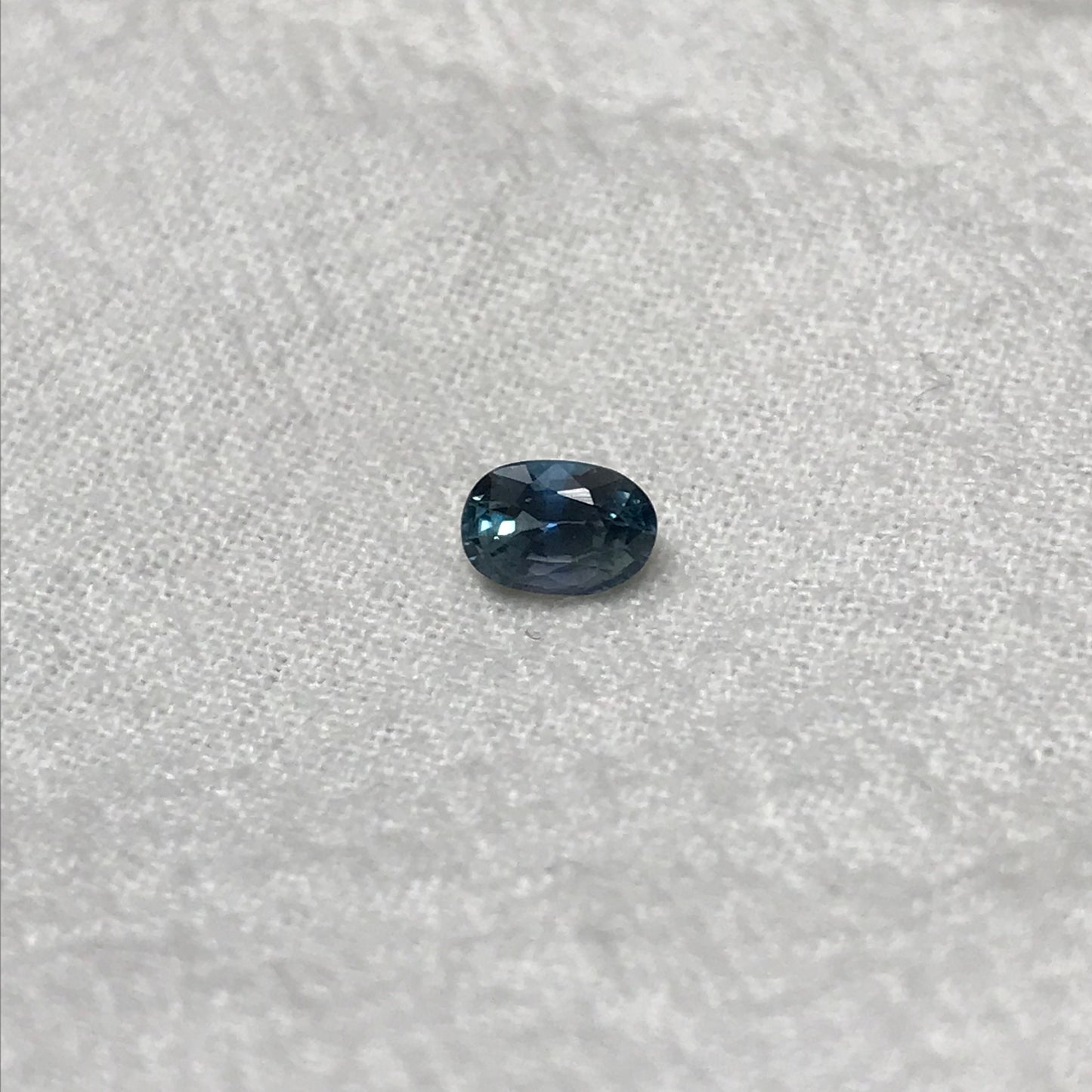 6x4mm Natural Blue Sapphire 0.73 Carats Oval Cut Heated, Greenish Blue, Faceted Loose Gemstone, US seller