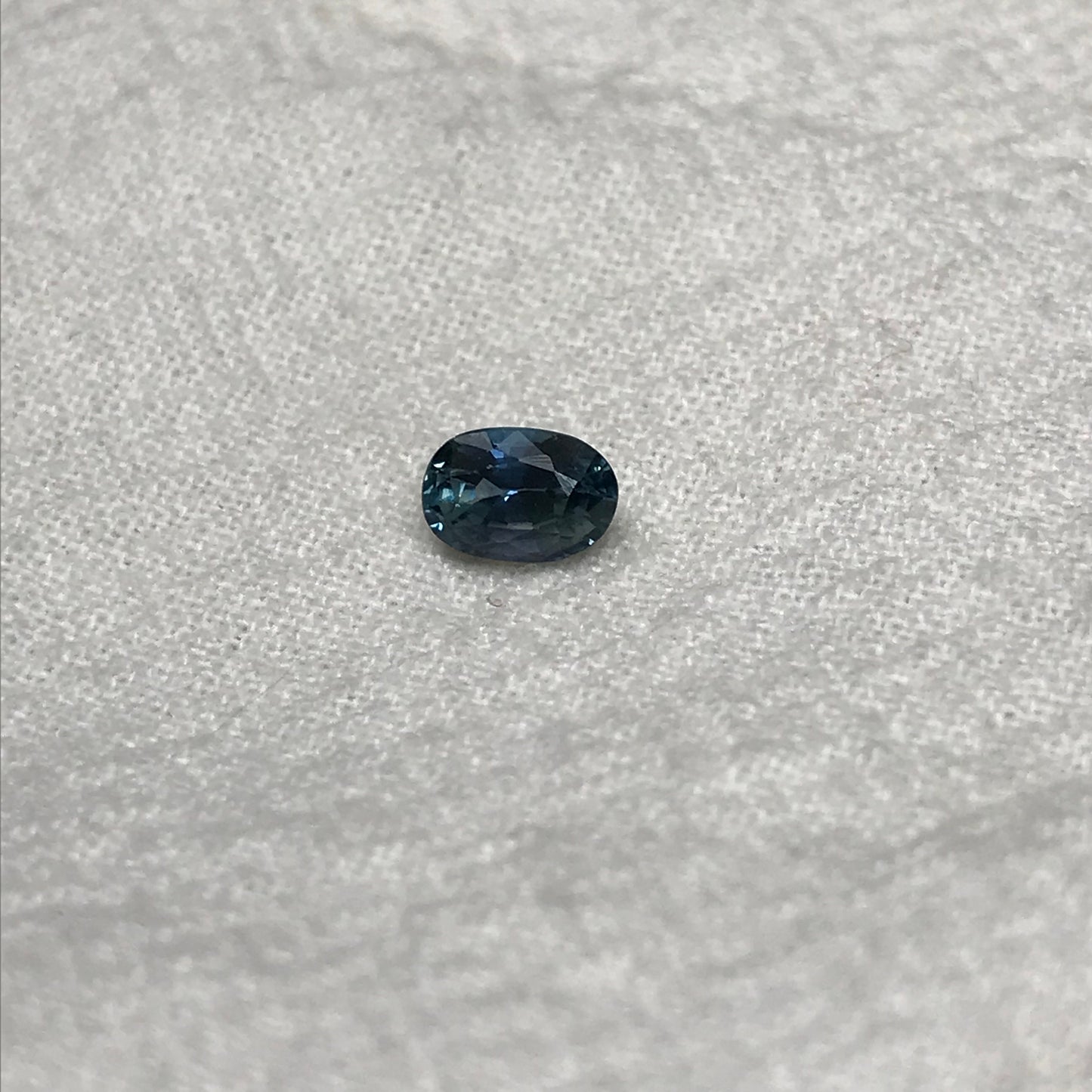 6x4mm Natural Blue Sapphire 0.73 Carats Oval Cut Heated, Greenish Blue, Faceted Loose Gemstone, US seller