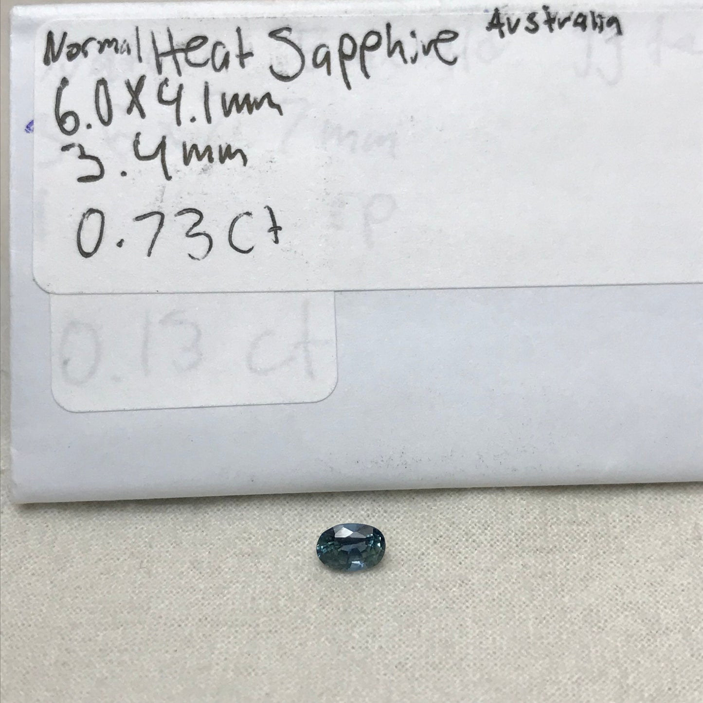 6x4mm Natural Blue Sapphire 0.73 Carats Oval Cut Heated, Greenish Blue, Faceted Loose Gemstone, US seller