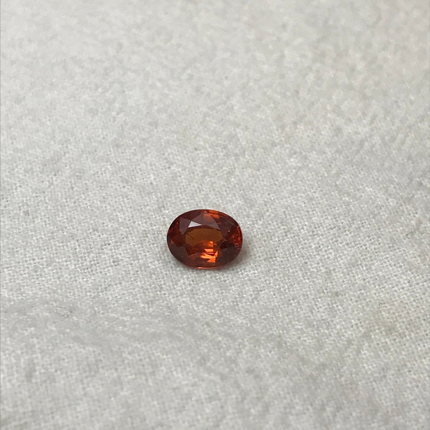 1.46 carat Natural Mandarin Spessartite Garnet, 7.5x6mm Reddish Orange Faceted Garnet