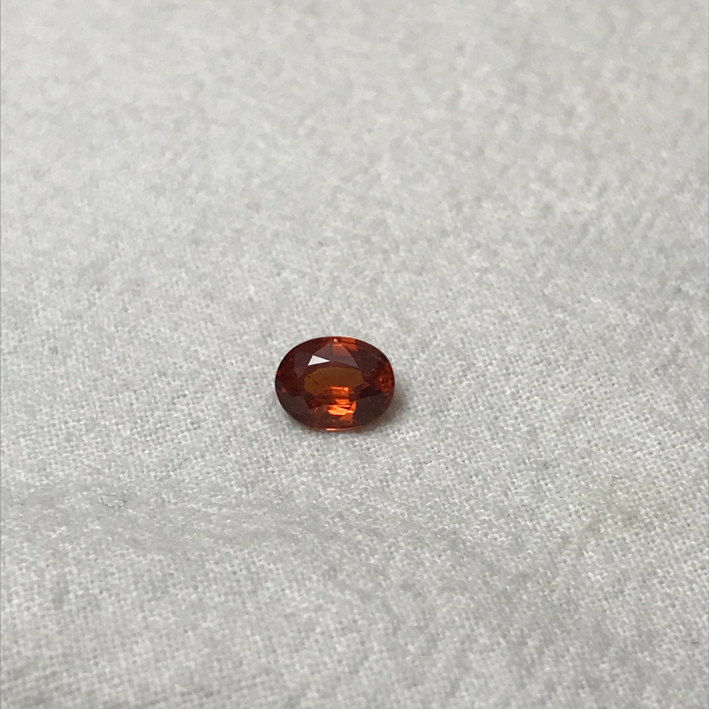 1.46 carat Natural Mandarin Spessartite Garnet, 7.5x6mm Reddish Orange Faceted Garnet