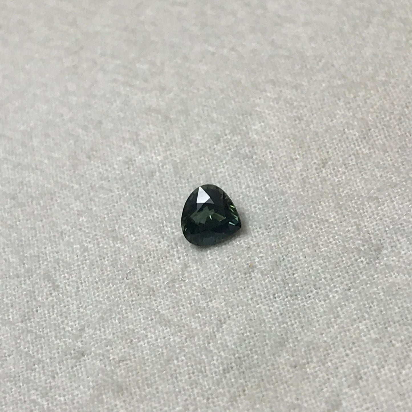 6mm Natural Teal Sapphire 0.95 Pear Unheated Sapphire, Fat Pear Gemstone Earth - Blueish Green Sapphire