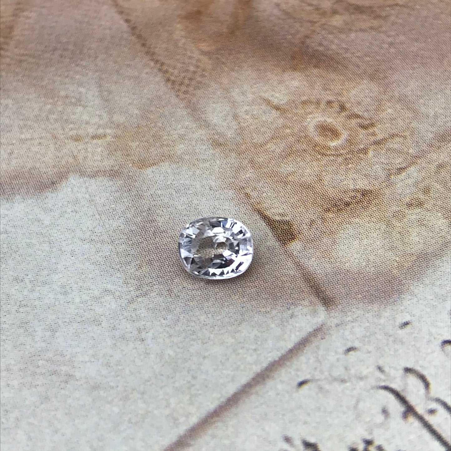 Colorless Natural Sapphire 0.80 carat 5.7x4.7 mm Oval Cut, Faceted Loose Gemstone Clear Unmounted Gem, 5.5x4.5mm