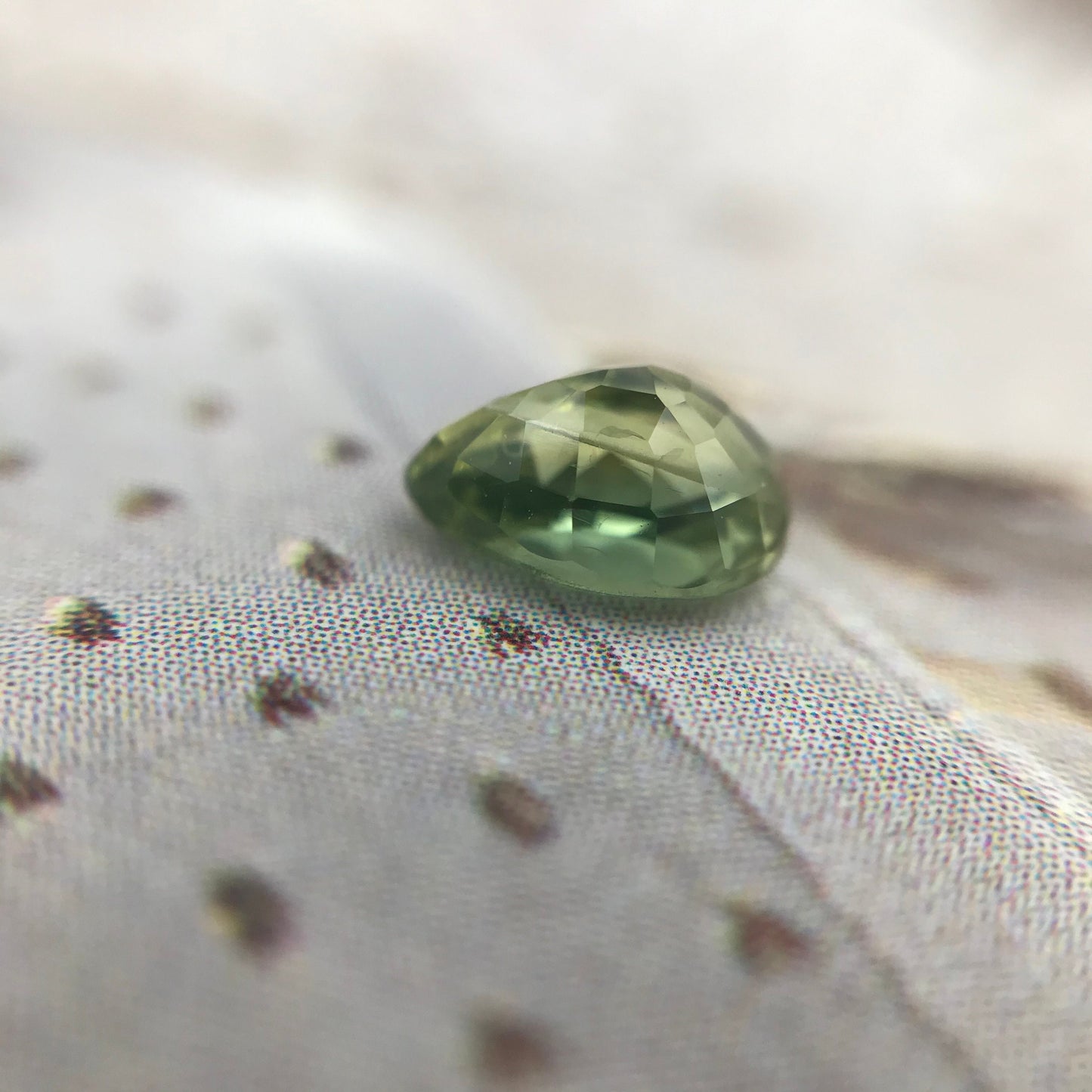 0.83 Carat Natural Bi-Color Sapphire 6x4mm Pear Corundum Faceted Loose Unmounted Gemstone Earth Mined Gem - US Seller - Blue and Green