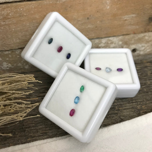 3 Gemstone Mix, 5mm Loose Faceted Gems, Precious and Semiprecious Gems, Topaz, Amethyst, Ruby, Sapphire, Emerald, Surprise Gems