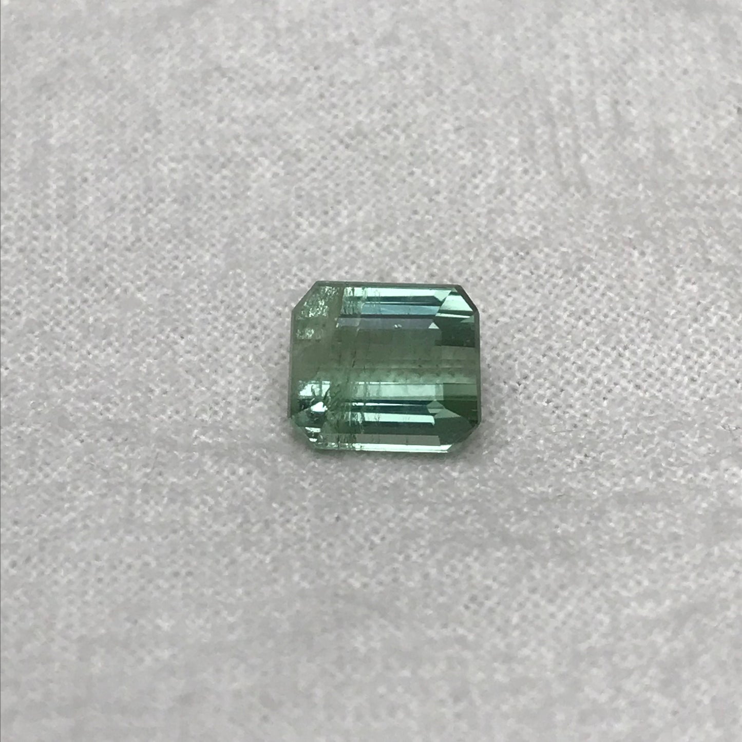 2 carat Light Mint Green Tourmaline 7.7x6.6mm Rectangle Octagon Cut, Natural Faceted Gem, Light Loose Gemstone, Light Seafoam Green Green