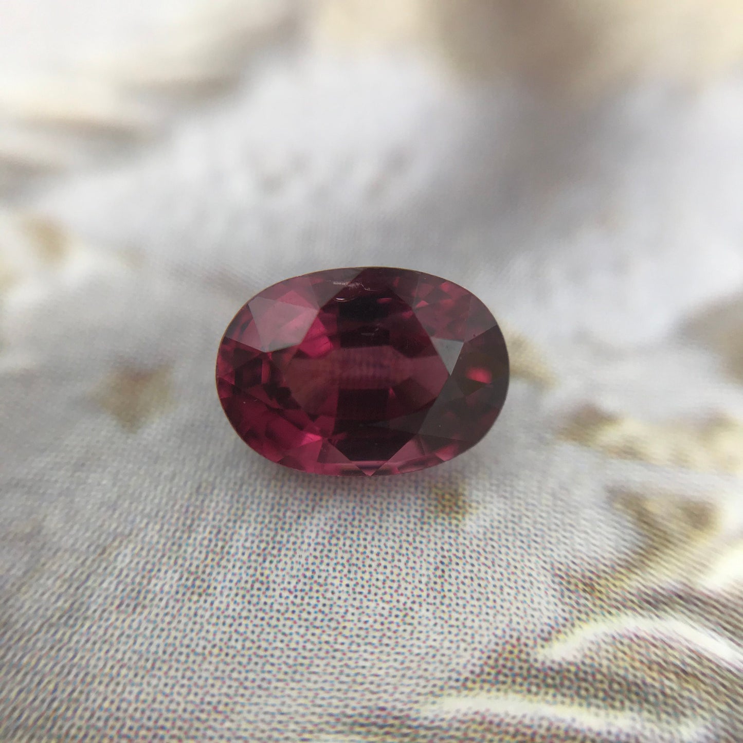 Natural Rhodolite Garnet 1.09 carat Purplish Red Garnet 7x5mm Faceted Oval Cut Garnet Gem, Red Gemstone, Loose Gem, January Birthstone