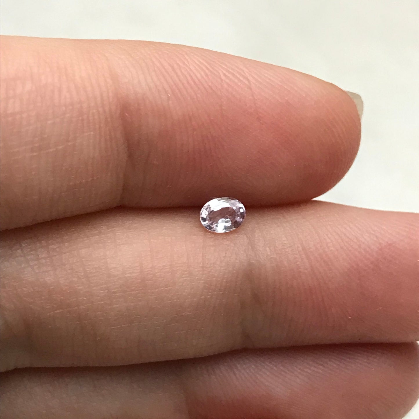 4x3mm Natural Light Pink Sapphire 0.21 Carats Oval Cut Faceted Loose Heated, Earth Mined Sapphire