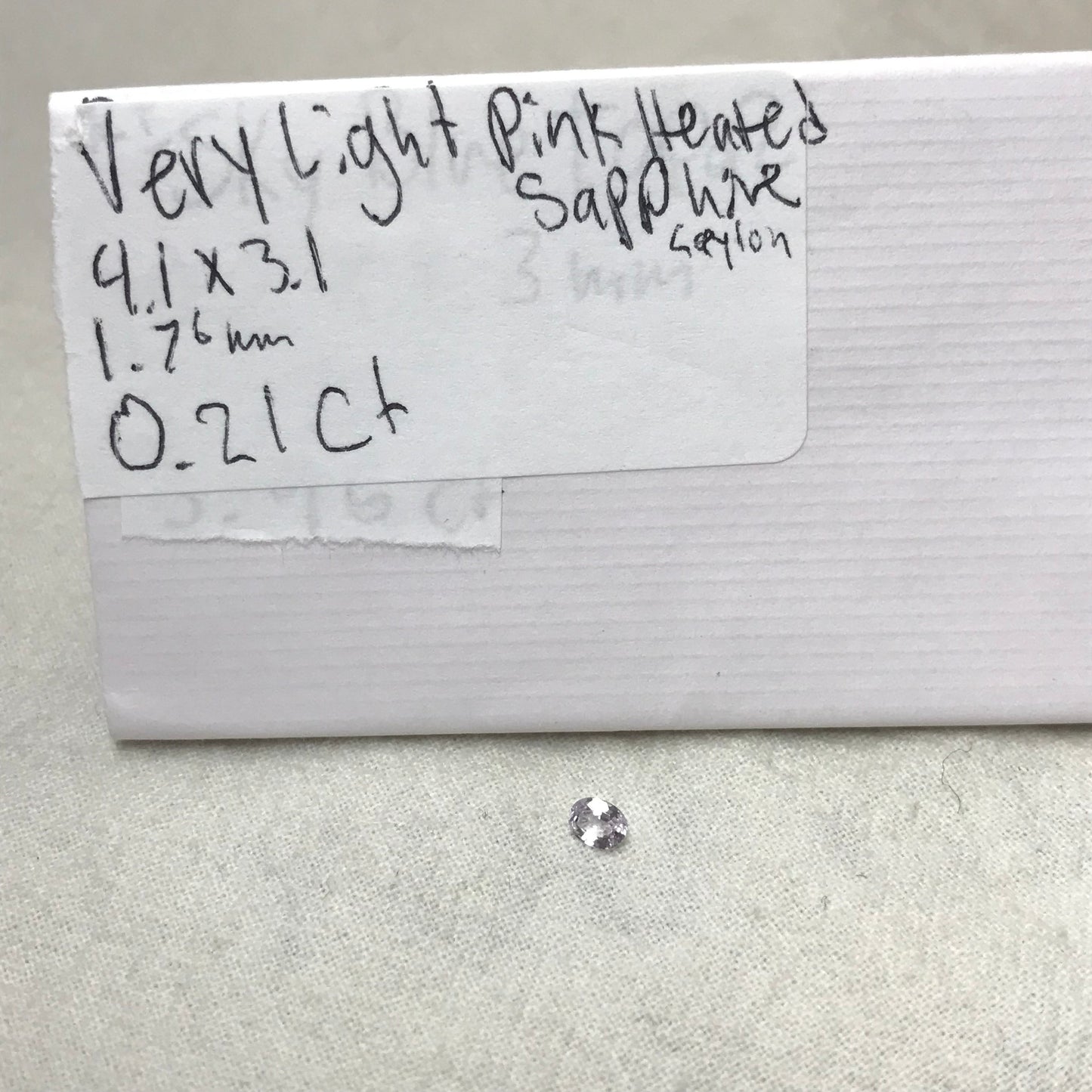 4x3mm Natural Light Pink Sapphire 0.21 Carats Oval Cut Faceted Loose Heated, Earth Mined Sapphire