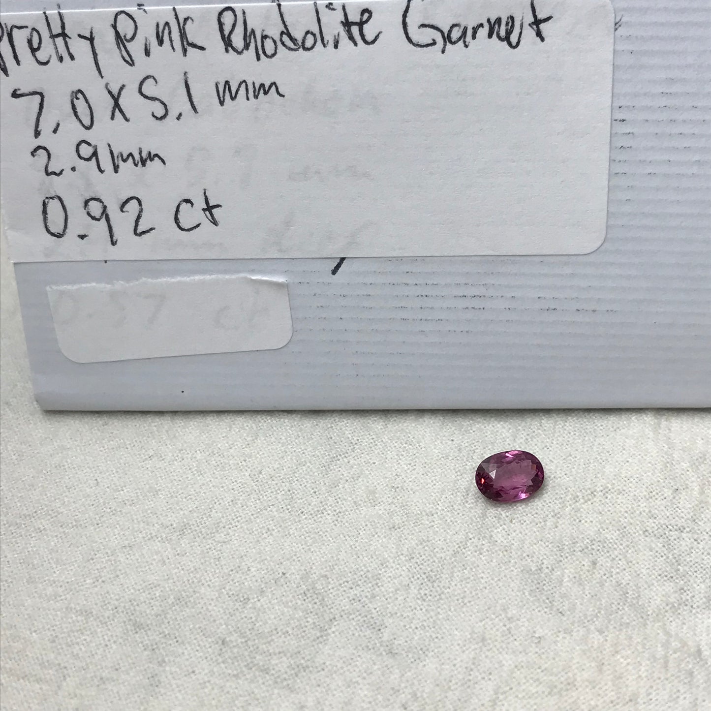 7x5mm Natural Purplish Pink Garnet, 0.92 carat Rose Garnet, Faceted Oval Cut Rhodolite Garnet Gem