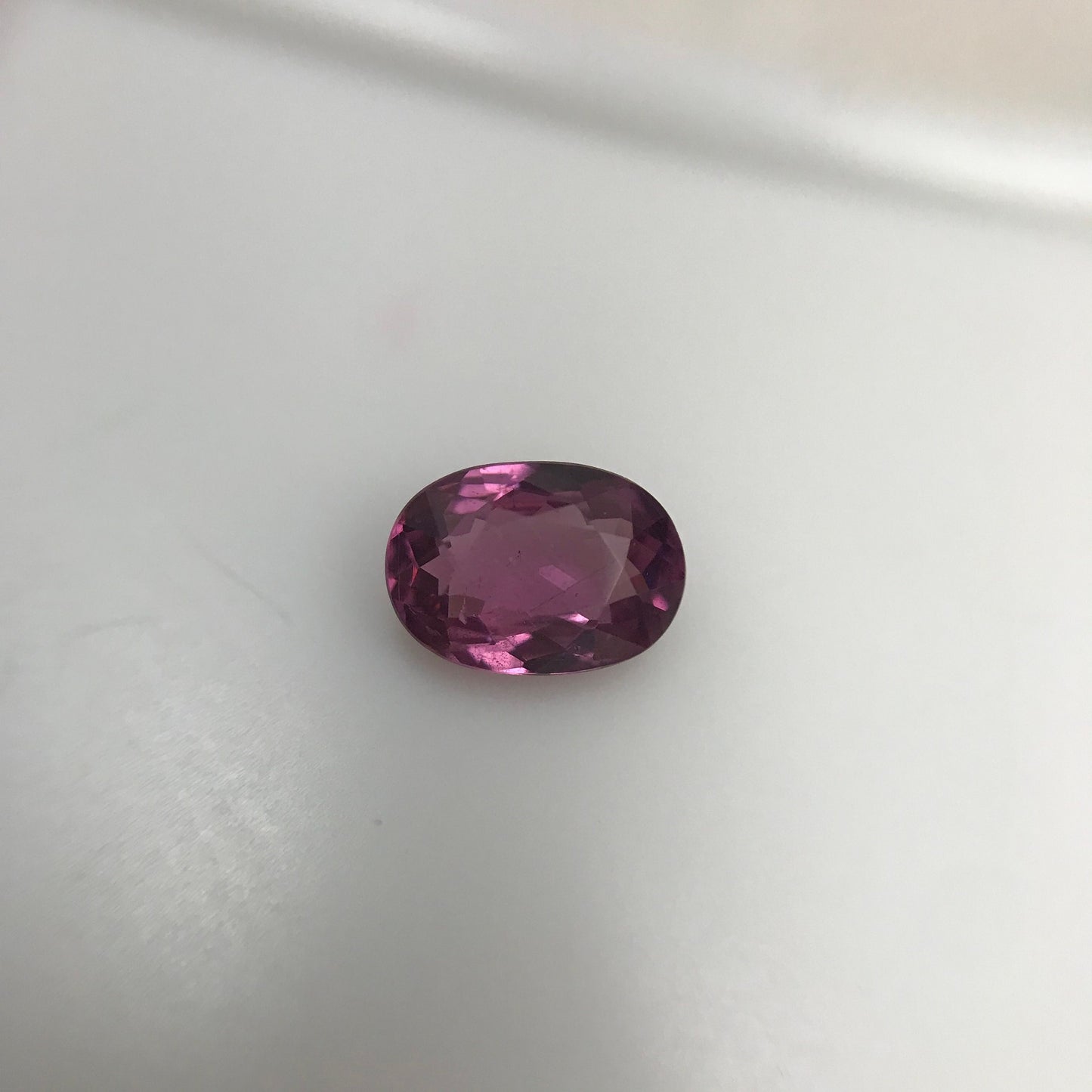 7x5mm Natural Purplish Pink Garnet, 0.92 carat Rose Garnet, Faceted Oval Cut Rhodolite Garnet Gem