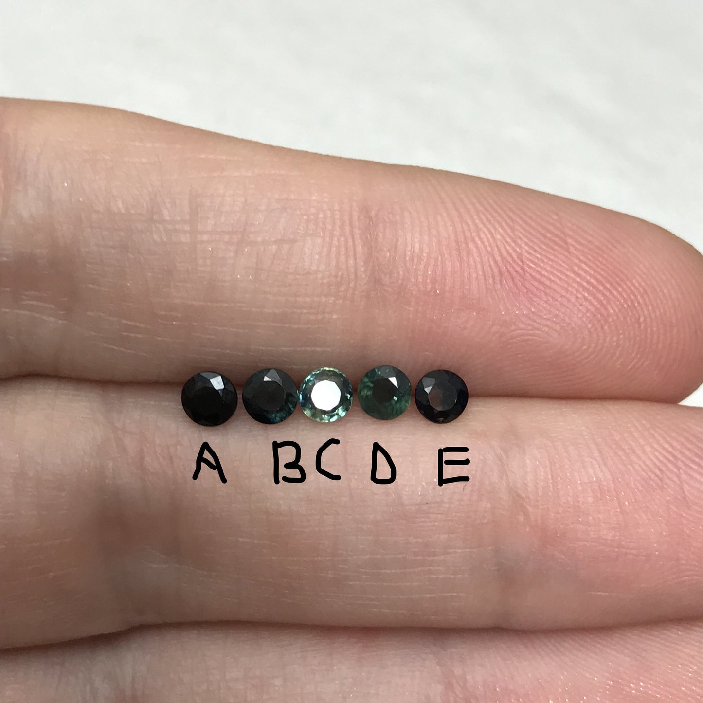 Pick One- 3.5mm Blue Sapphire 0.20-0.26 Carats Round Greenish Blue Sapphire, Faceted Loose Gemstone