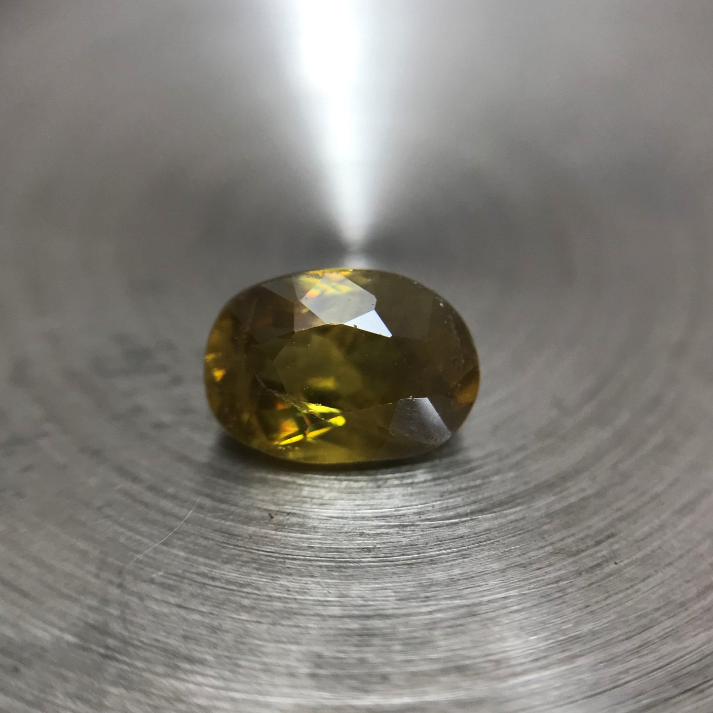 1ct Natural Sphene 7x5mm Oval Cut, Greenish Yellow Sphene, Loose Gemstone, Unmounted Stone, Earth Mined Gem