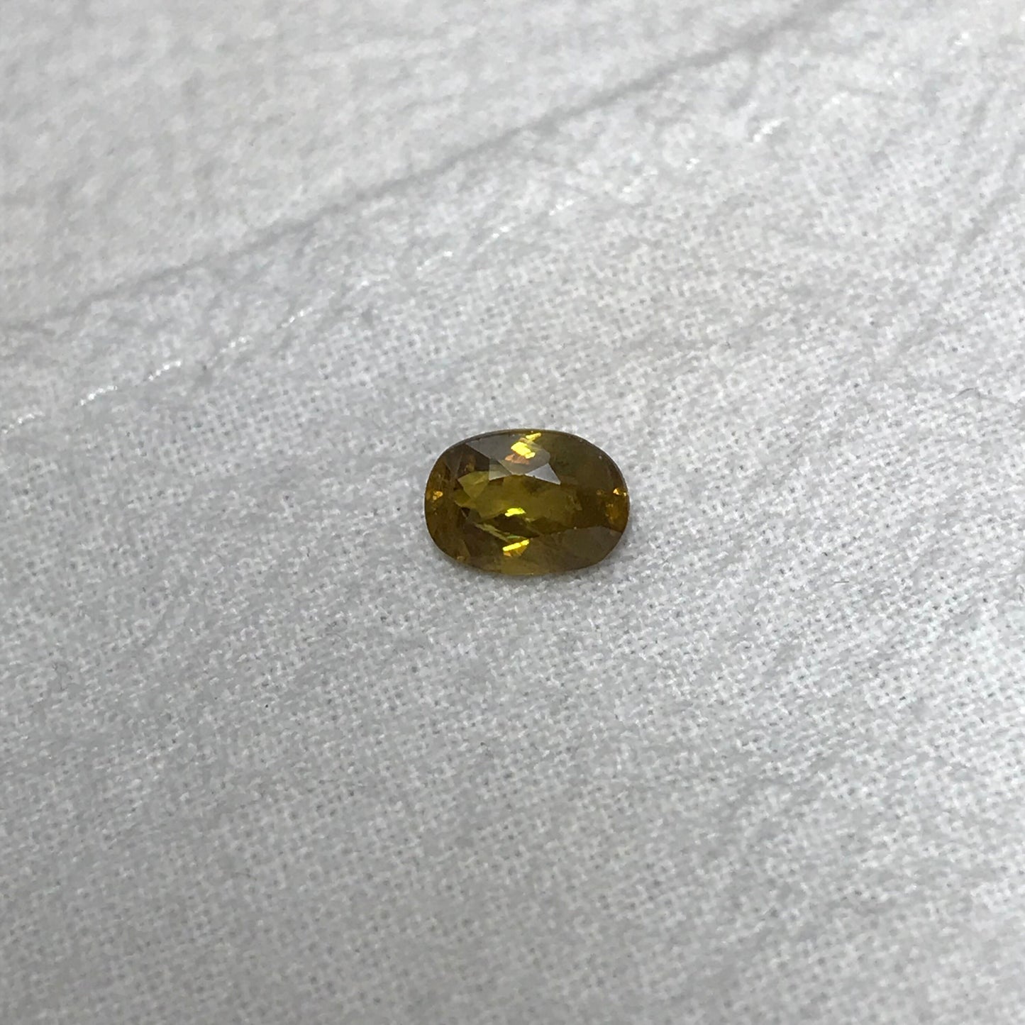1ct Natural Sphene 7x5mm Oval Cut, Greenish Yellow Sphene, Loose Gemstone, Unmounted Stone, Earth Mined Gem