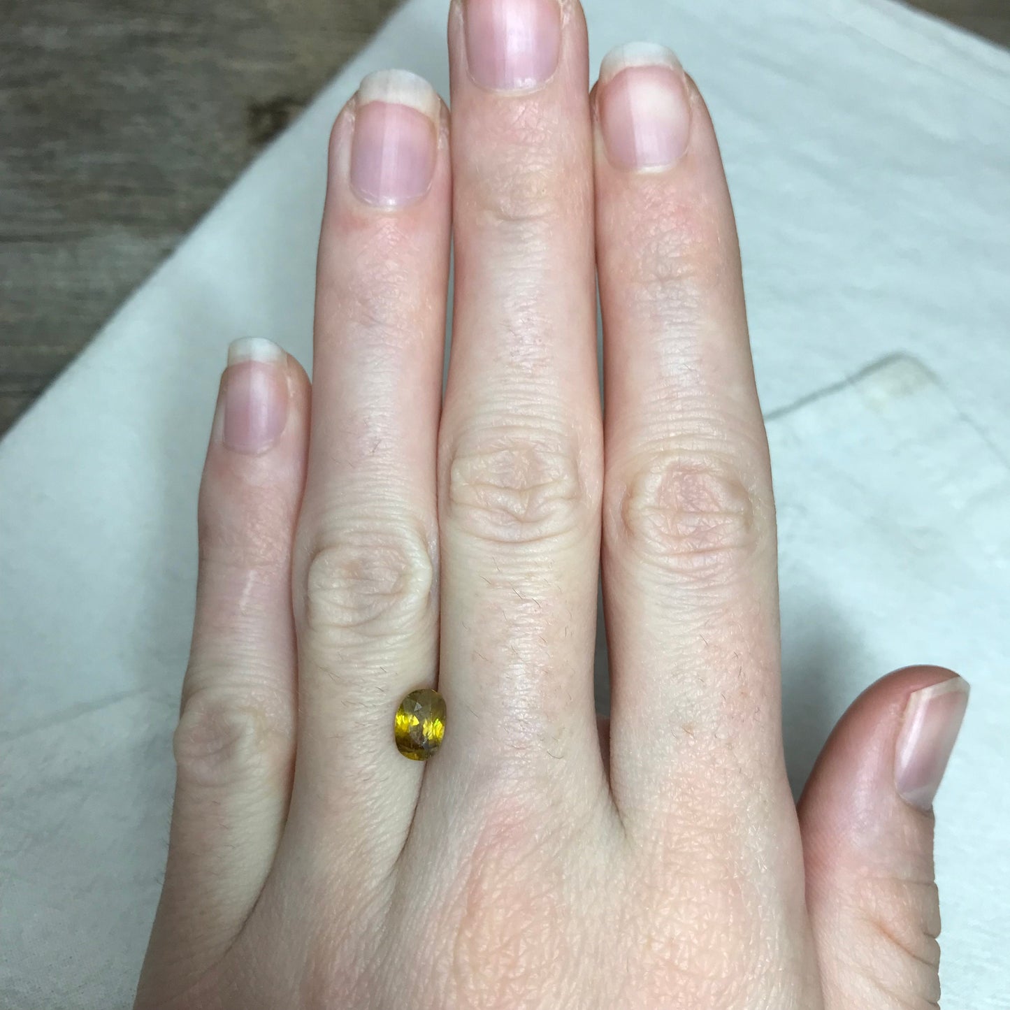 1ct Natural Sphene 7x5mm Oval Cut, Greenish Yellow Sphene, Loose Gemstone, Unmounted Stone, Earth Mined Gem