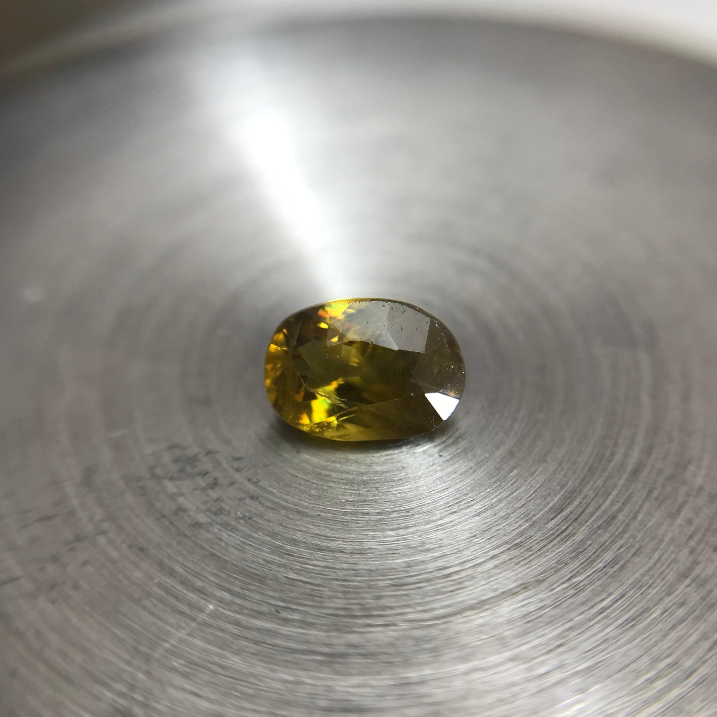 1ct Natural Sphene 7x5mm Oval Cut, Greenish Yellow Sphene, Loose Gemstone, Unmounted Stone, Earth Mined Gem