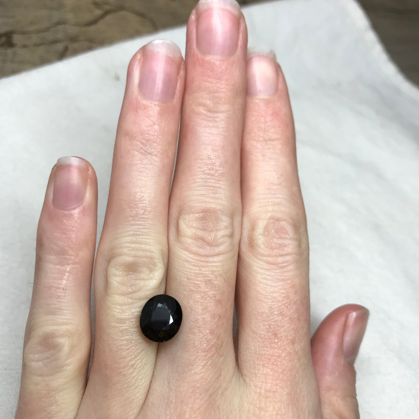 Natural Green Tourmaline 3.72 Carat 9.8x8.6mm Oval Cut, Faceted Loose Unmounted Gemstone, Dark Tourmaline