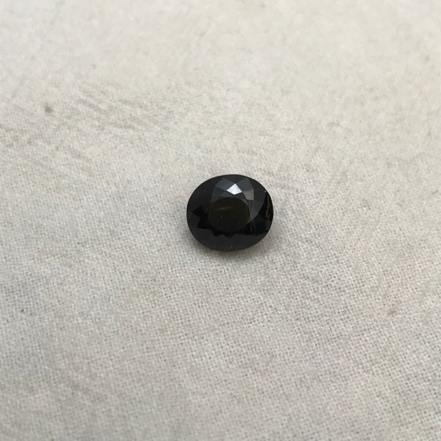 Natural Green Tourmaline 3.72 Carat 9.8x8.6mm Oval Cut, Faceted Loose Unmounted Gemstone, Dark Tourmaline