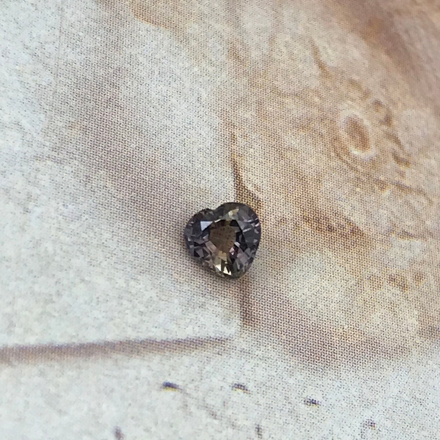 4.3mm Natural Purple-Green Sapphire 0.41 Carat Heart Cut Gem, Faceted Loose Gemstone, Unmounted Sapphire