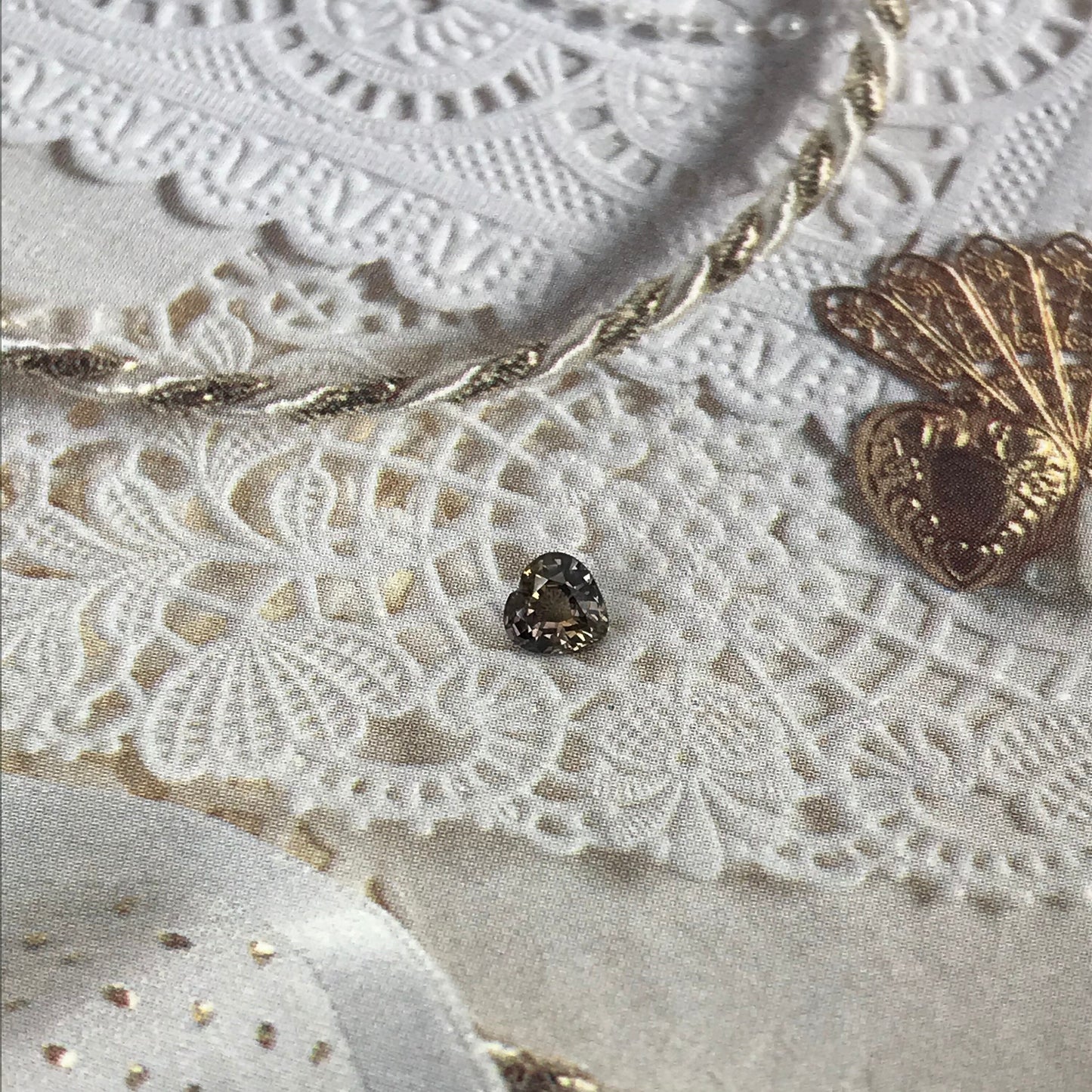 4.3mm Natural Purple-Green Sapphire 0.41 Carat Heart Cut Gem, Faceted Loose Gemstone, Unmounted Sapphire