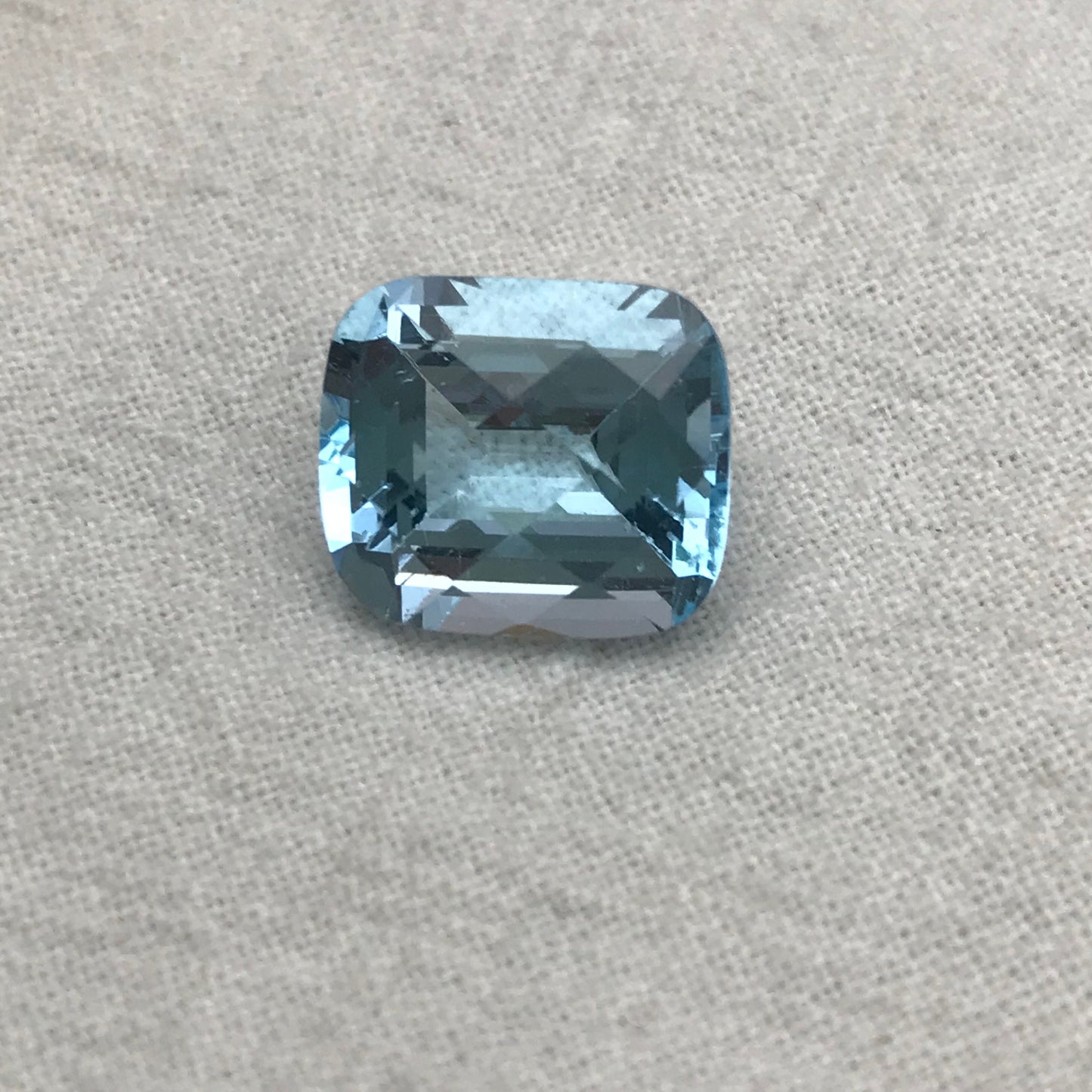 8.88 ct Sky Blue Topaz 12.7x10mm Cushion Cut Loose Faceted Gemstone Recycled, December Birthstone