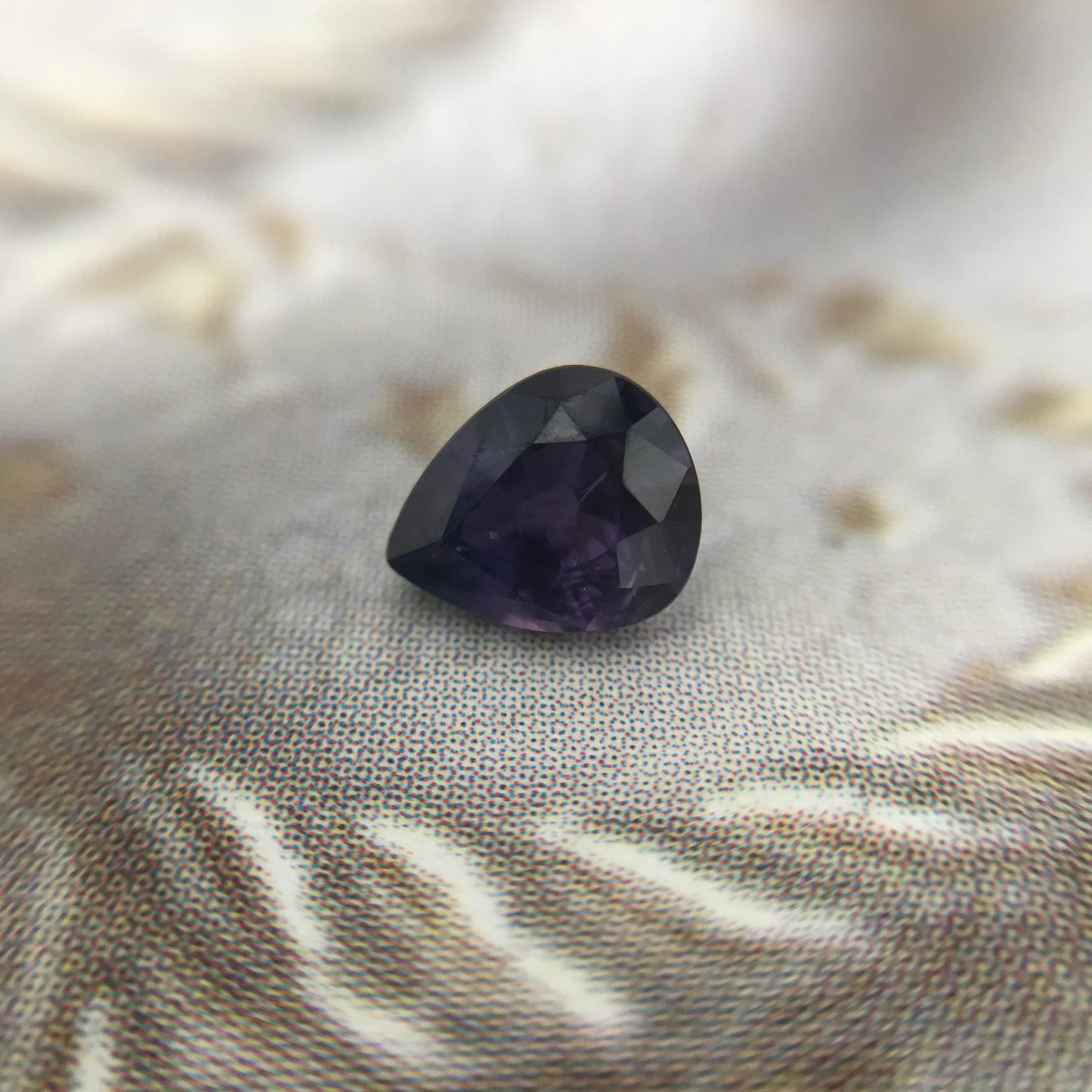 Natural Purple Sapphire 0.53 Carat 5.4x4.5mm Pear Tear Drop, Corundum Faceted Loose Unmounted Earth Mined Gemstone